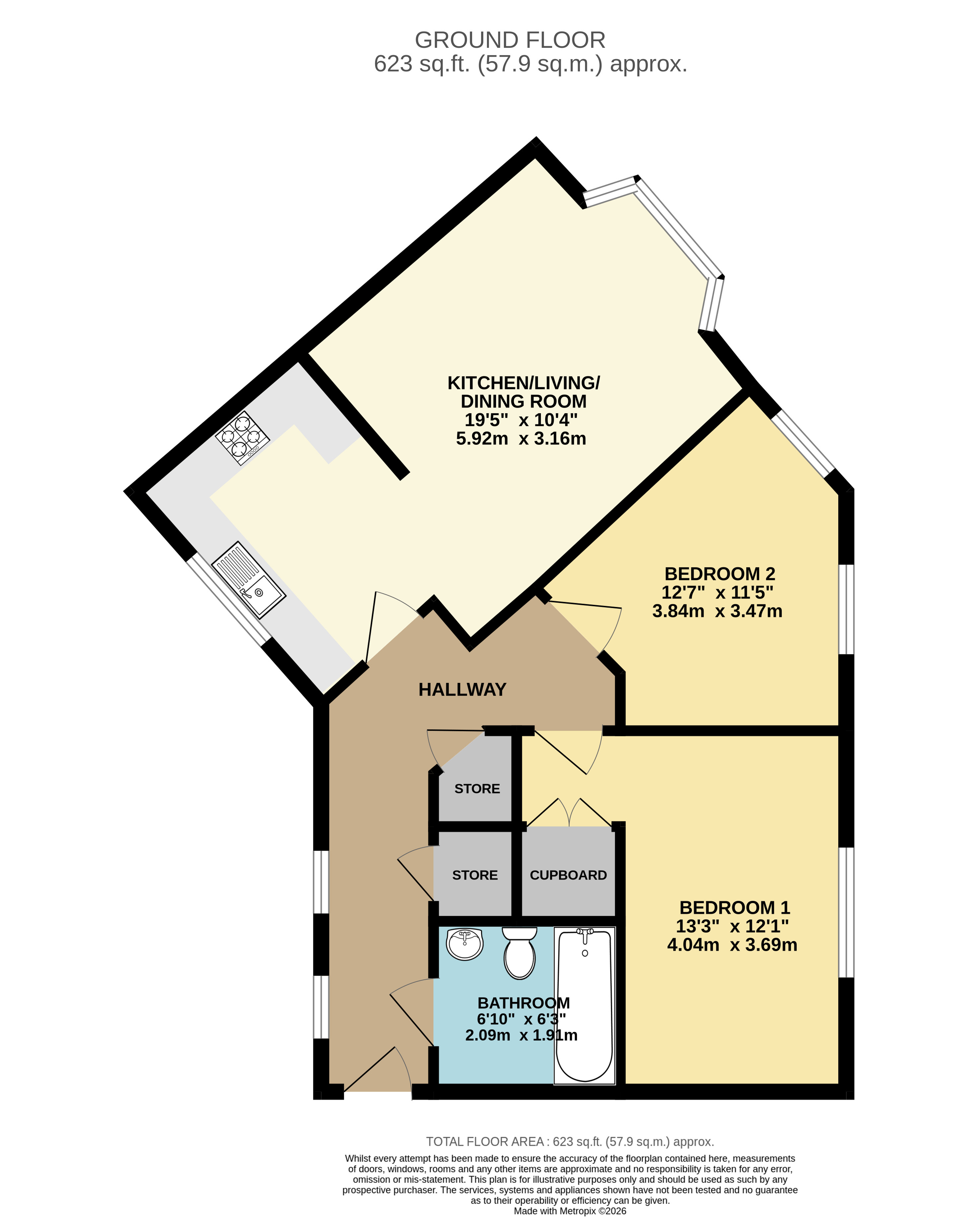 7, Bedford Drive, Fareham floorplan
