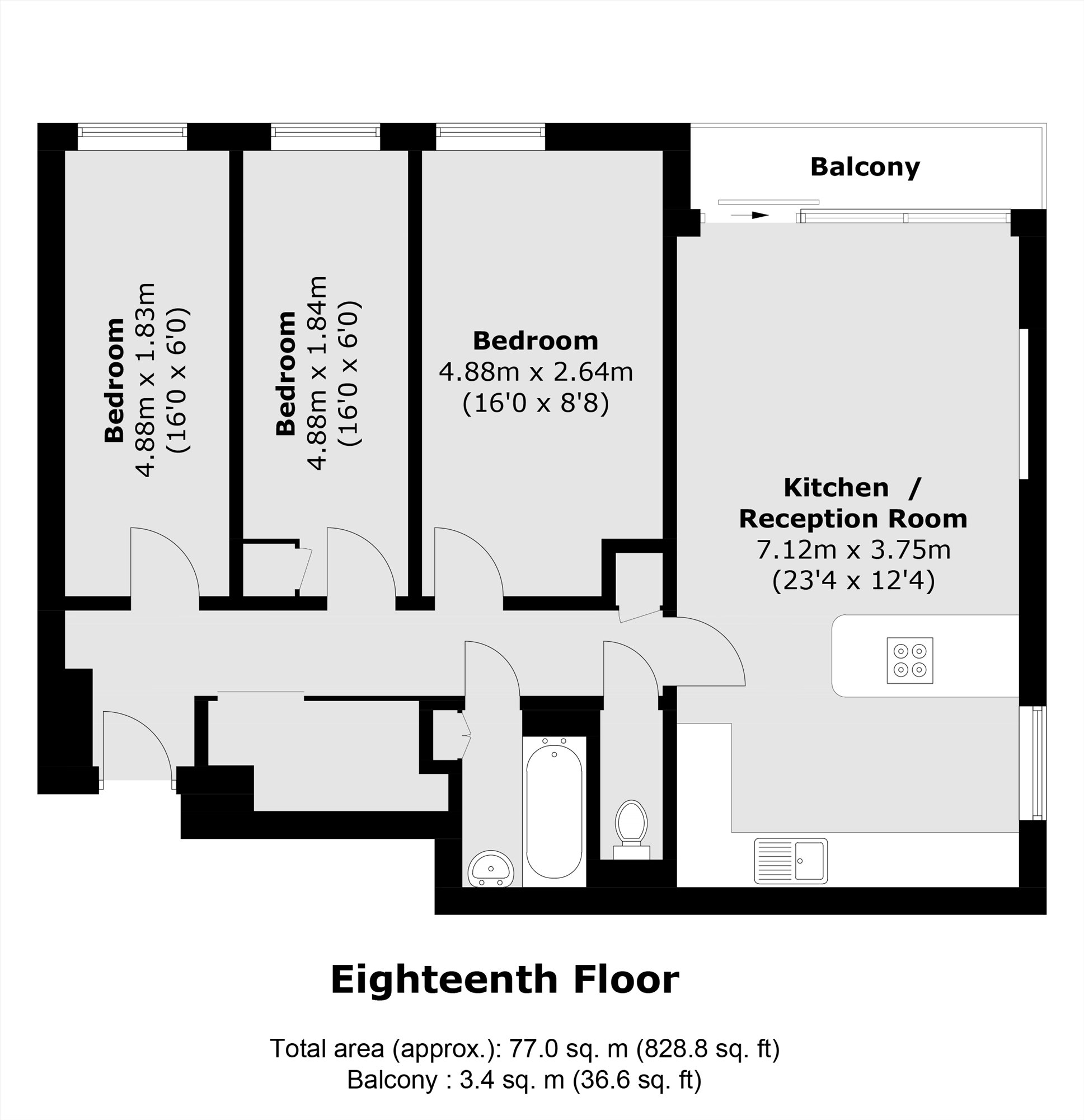 71, Knighthead Point, London floorplan