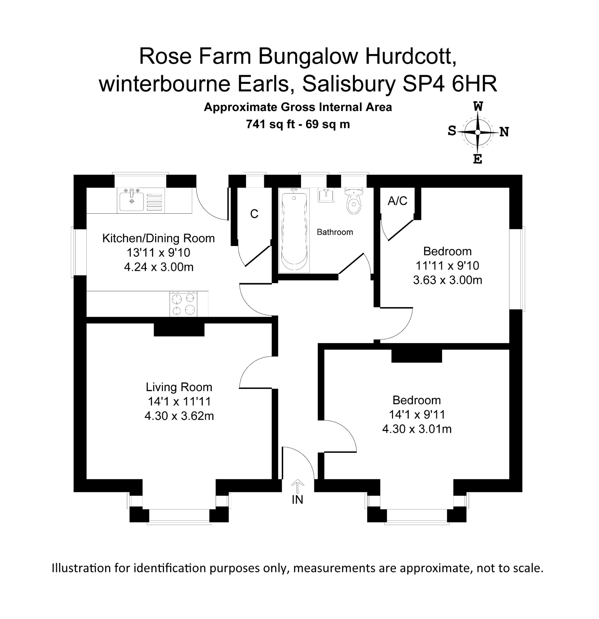 Rose Farm Bungalow, Hurdcott Lane, Salisbury floorplan