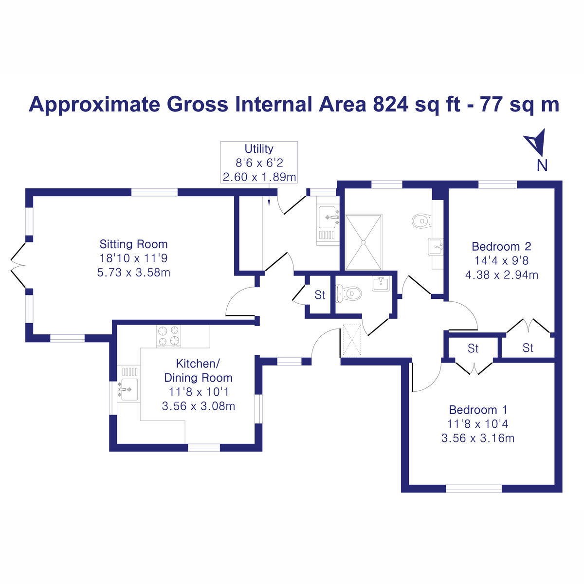 Church Edge Cottage, The College, Marsh Gibbon floorplan