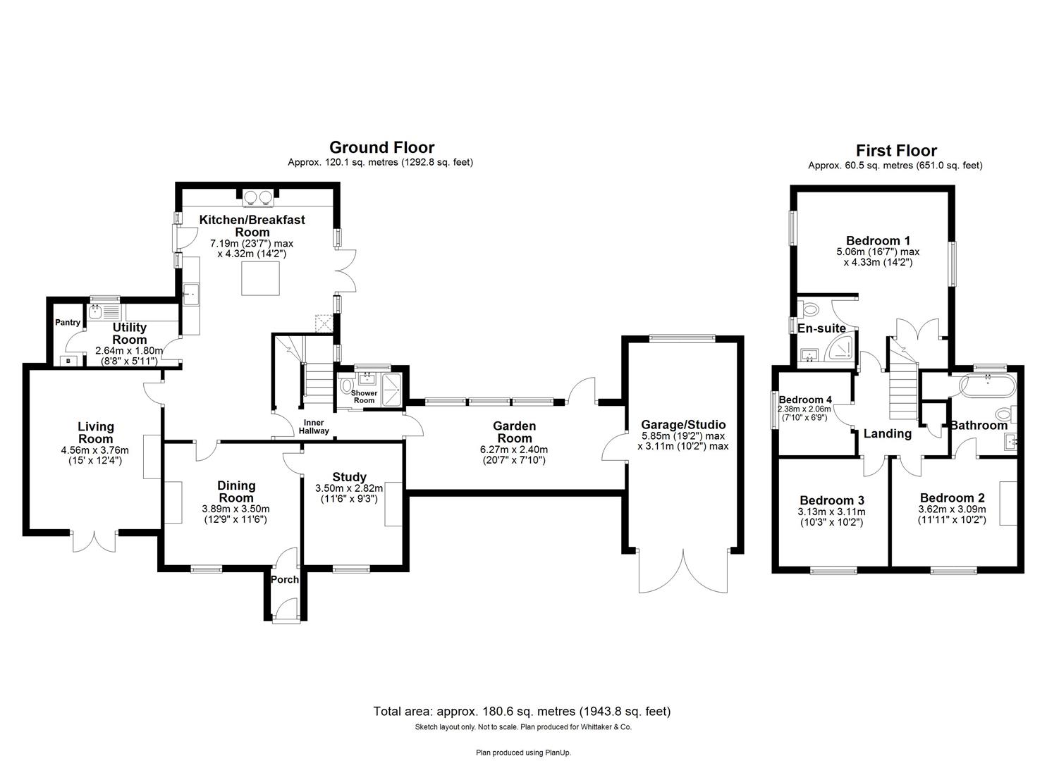Oxford House, 33 Oxford Road, Breachwood Green floorplan