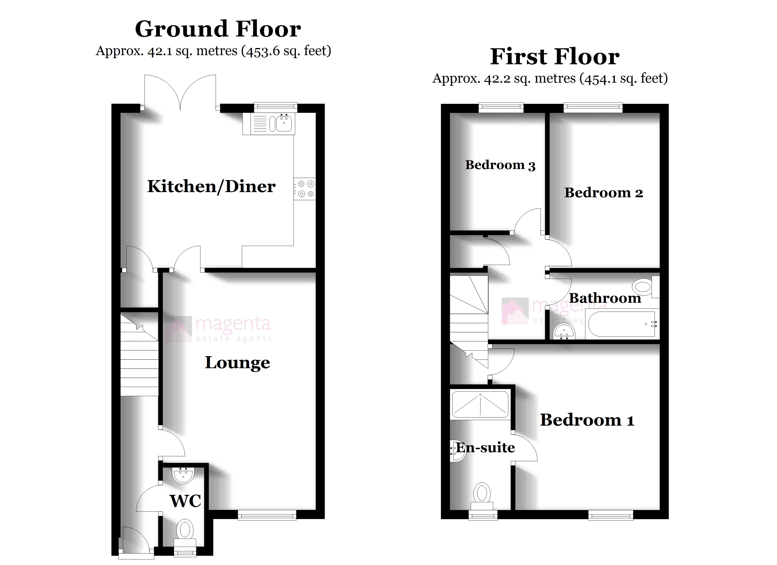 Kelmarsh Avenue, Raunds, Northamptonshire NN9, 3 bedroom semidetached