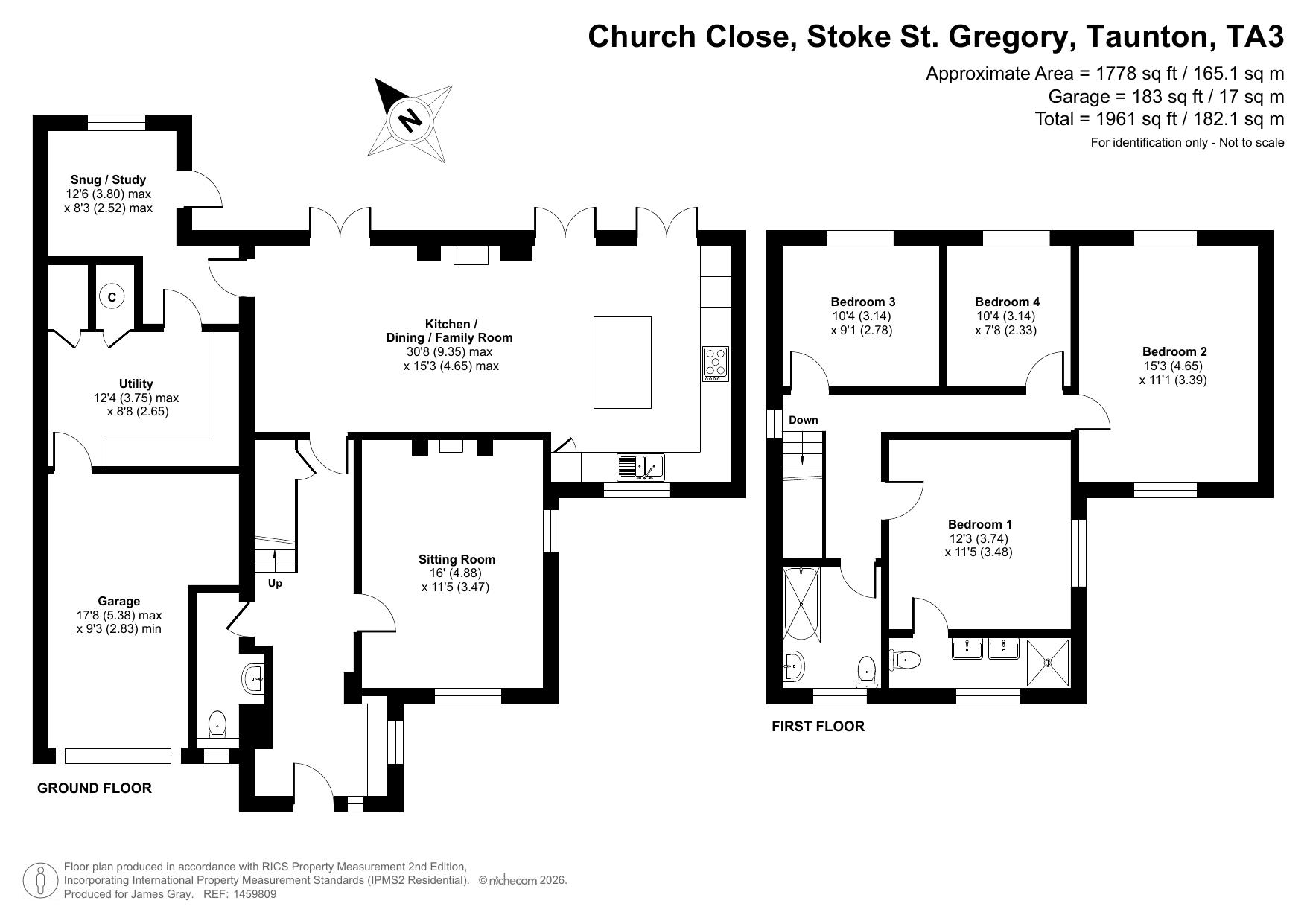 2, Church Close, Taunton floorplan