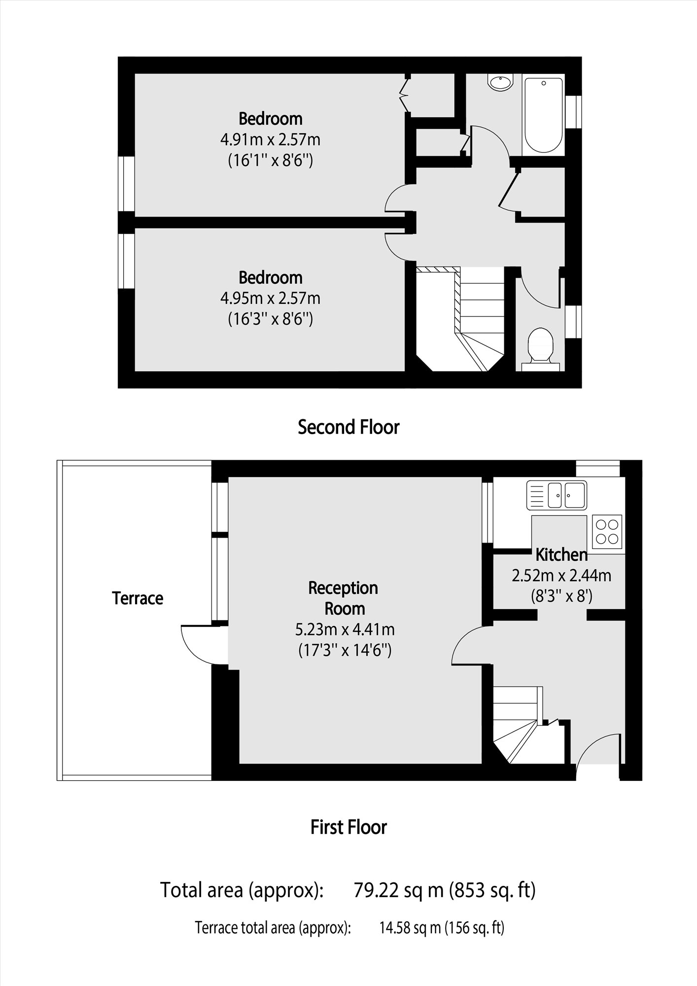 Flat 42, Foundling Court, Brunswick Centre, London floorplan