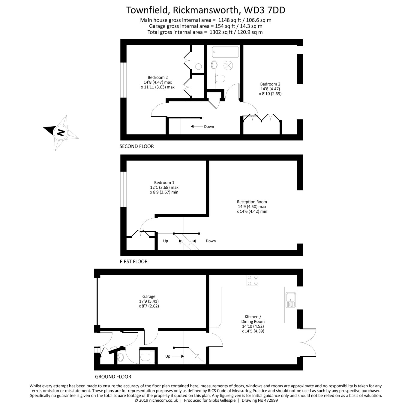 3 Bedrooms Terraced house for sale in Townfield, Rickmansworth, Hertfordshire WD3