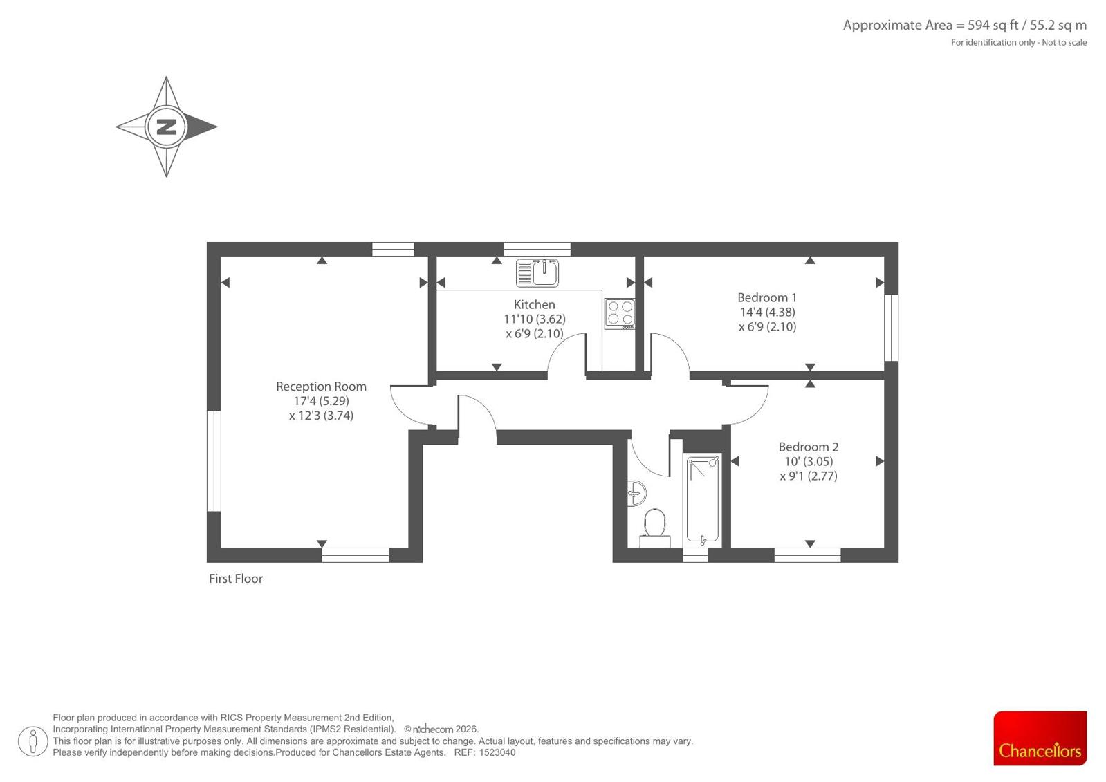 Flat 3, 6, Mentmore Road, High Wycombe floorplan