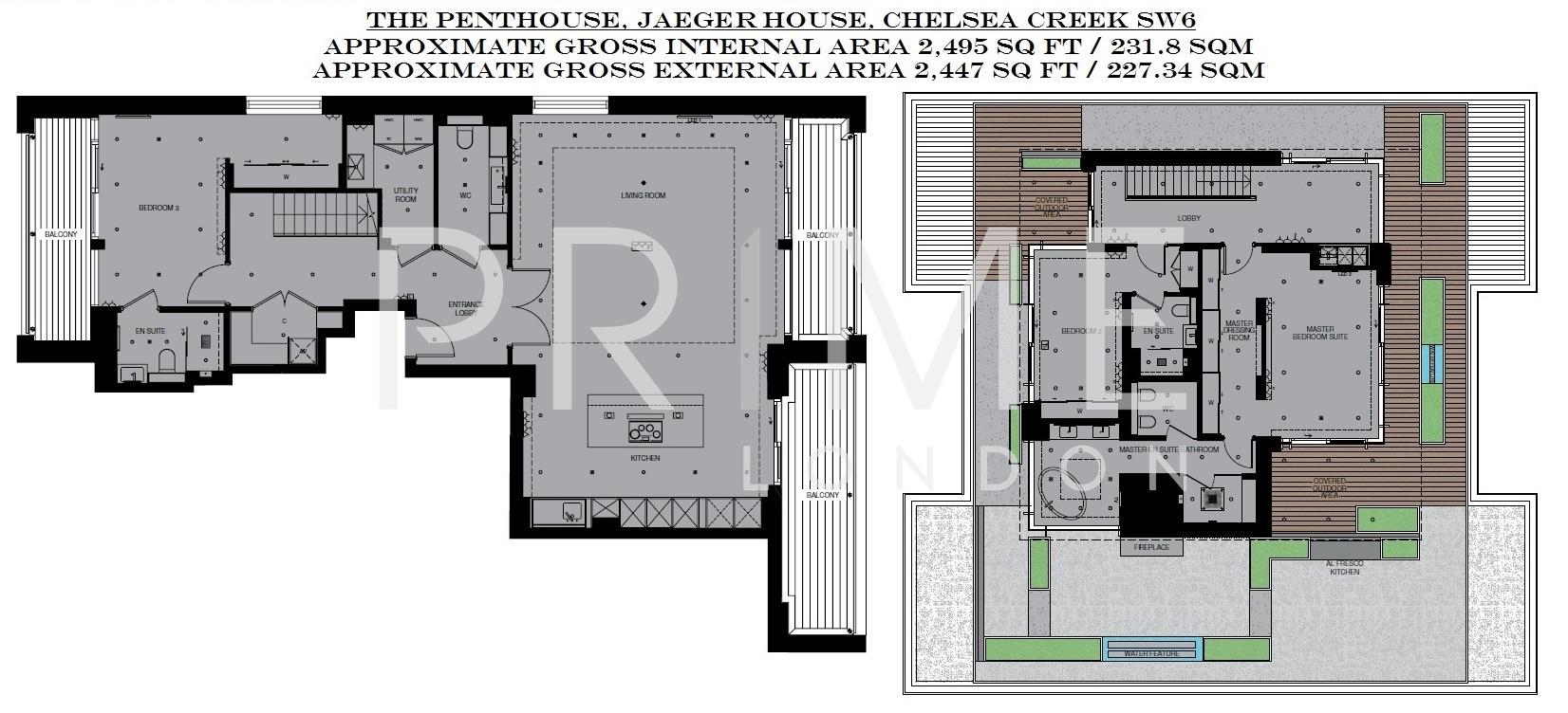 The Penthouse, Jaeger House, Chelsea Creek floorplan