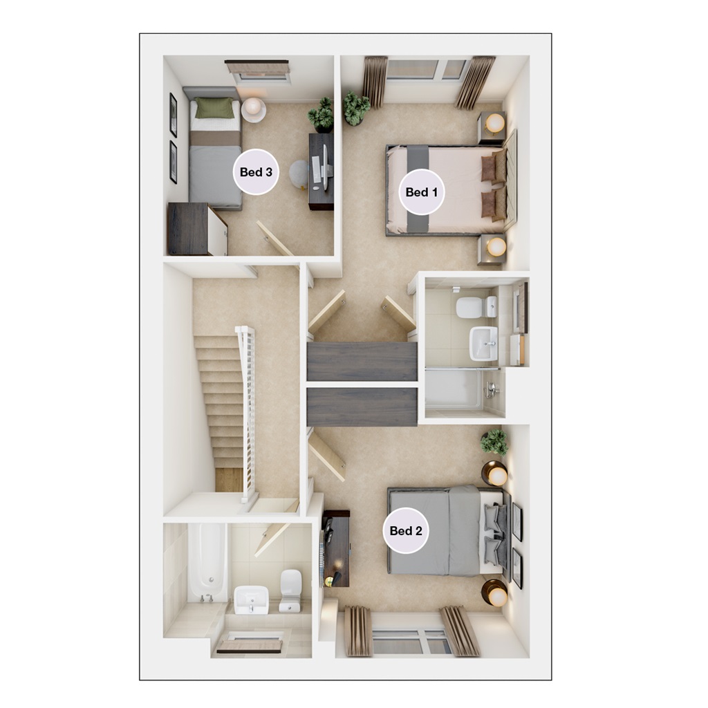 The Tetford - Plot 338, Knights Reach, Watling Street, Stone, Dartford floorplan