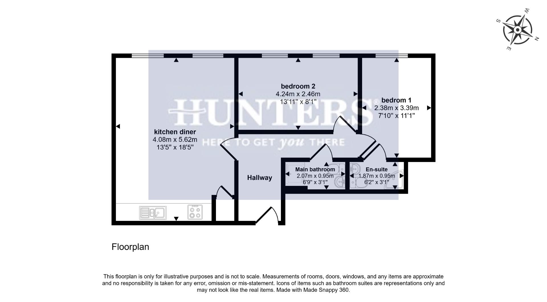 Apartment 609, Park House 57-59, Well Street, Bradford floorplan