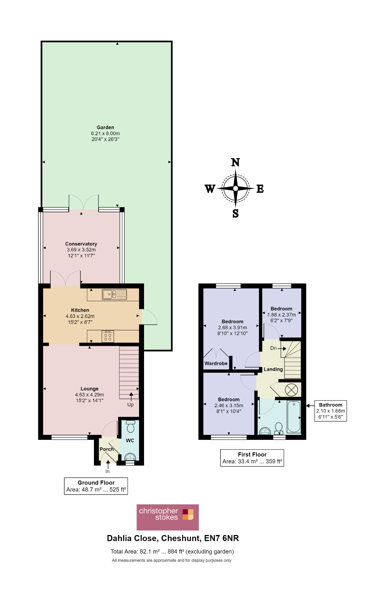 21 Dahlia Close, Cheshunt, Hertfordshire floorplan