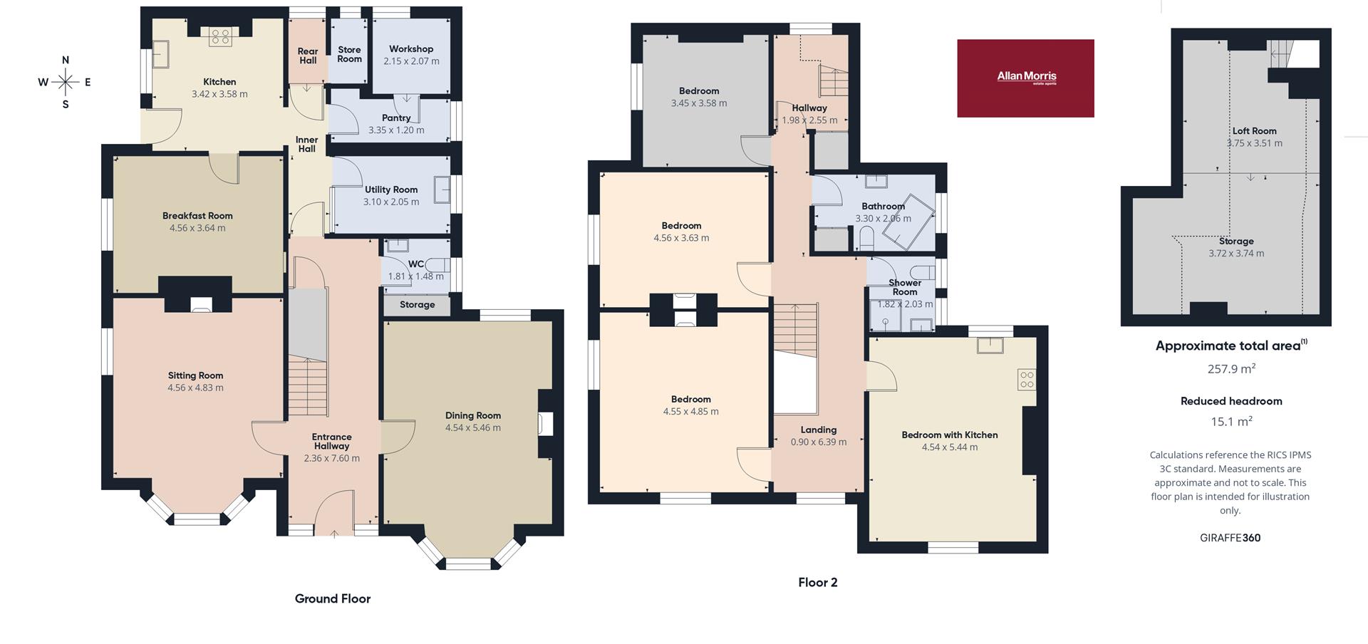 Roebuck House, 41 Madresfield Road, Malvern floorplan