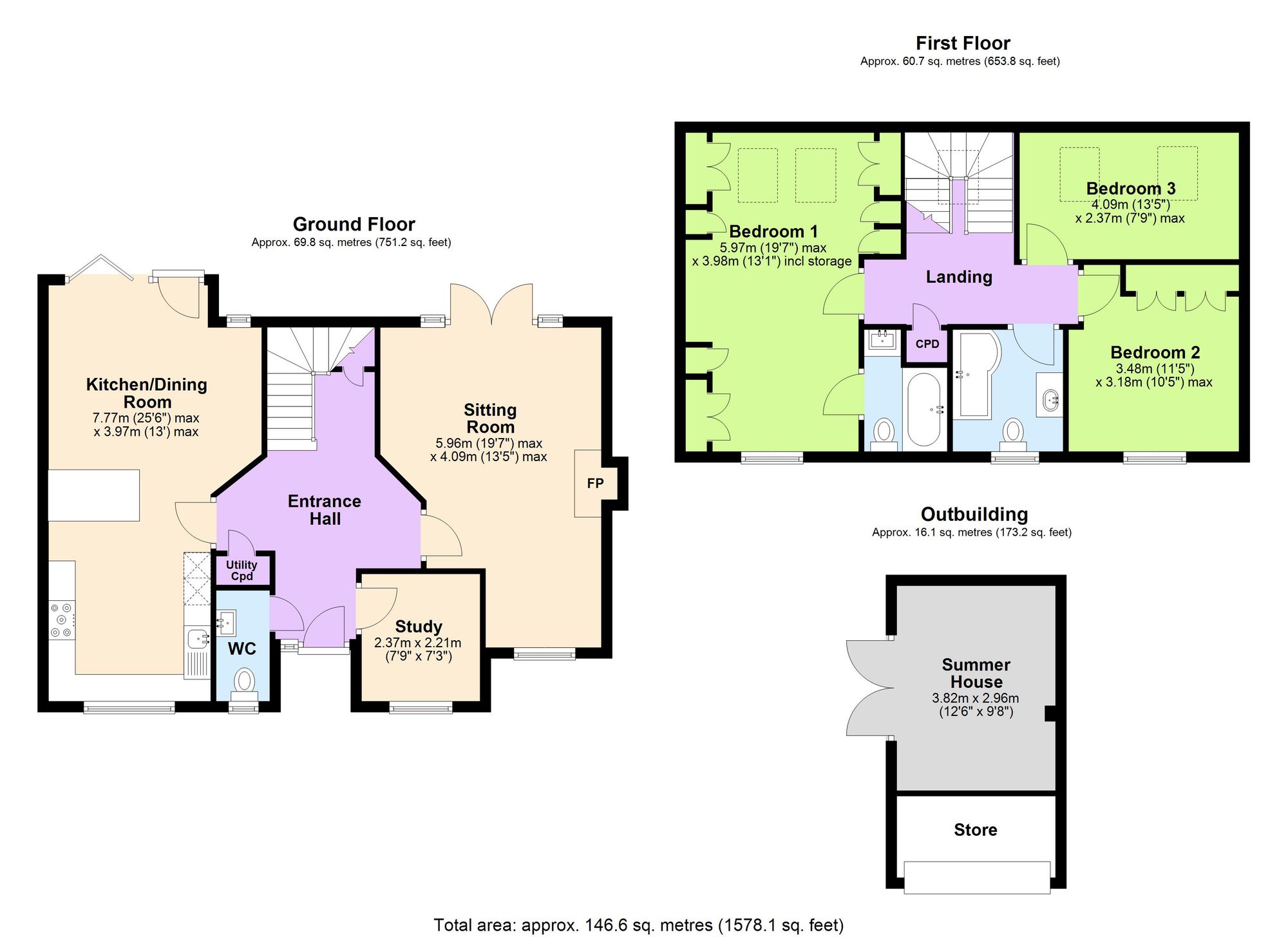 The Hollies, Tenterden floorplan
