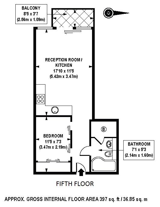 1 Bedrooms Flat to rent in Lanson Building, One Bedroom. Chelsea Bridge Wharf, London SW11