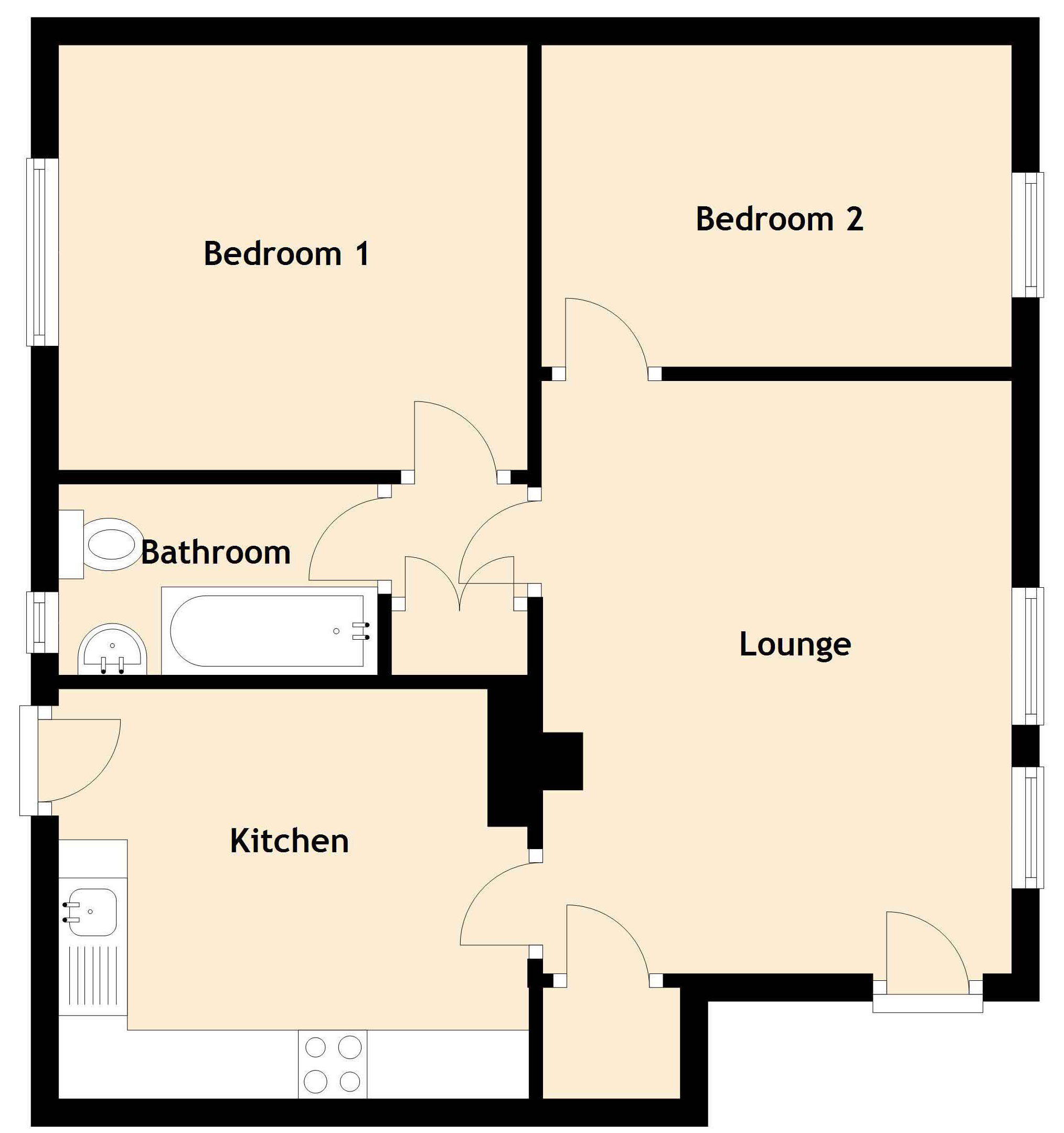 2 bed flat for sale in Restalrig Circus, Restalrig ...