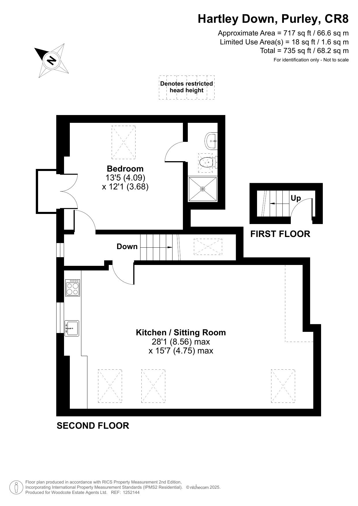 Flat 5, 32, Hartley Down, Purley floorplan