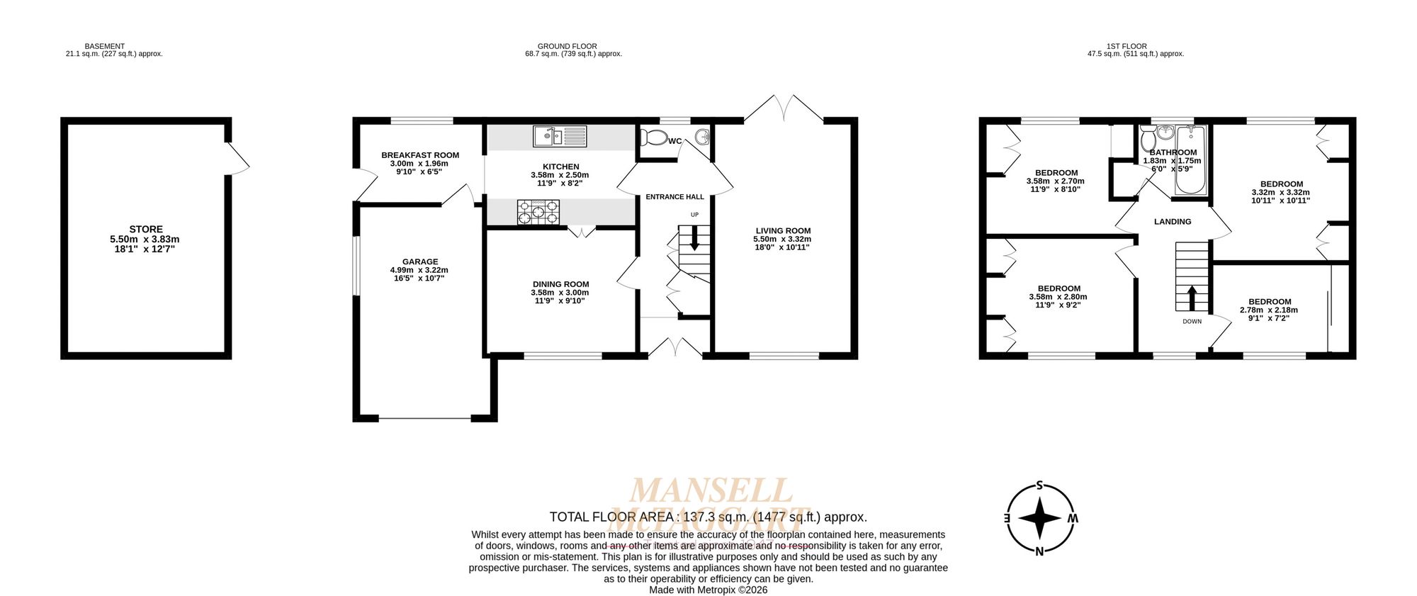 9 Acorn Close, East Grinstead floorplan