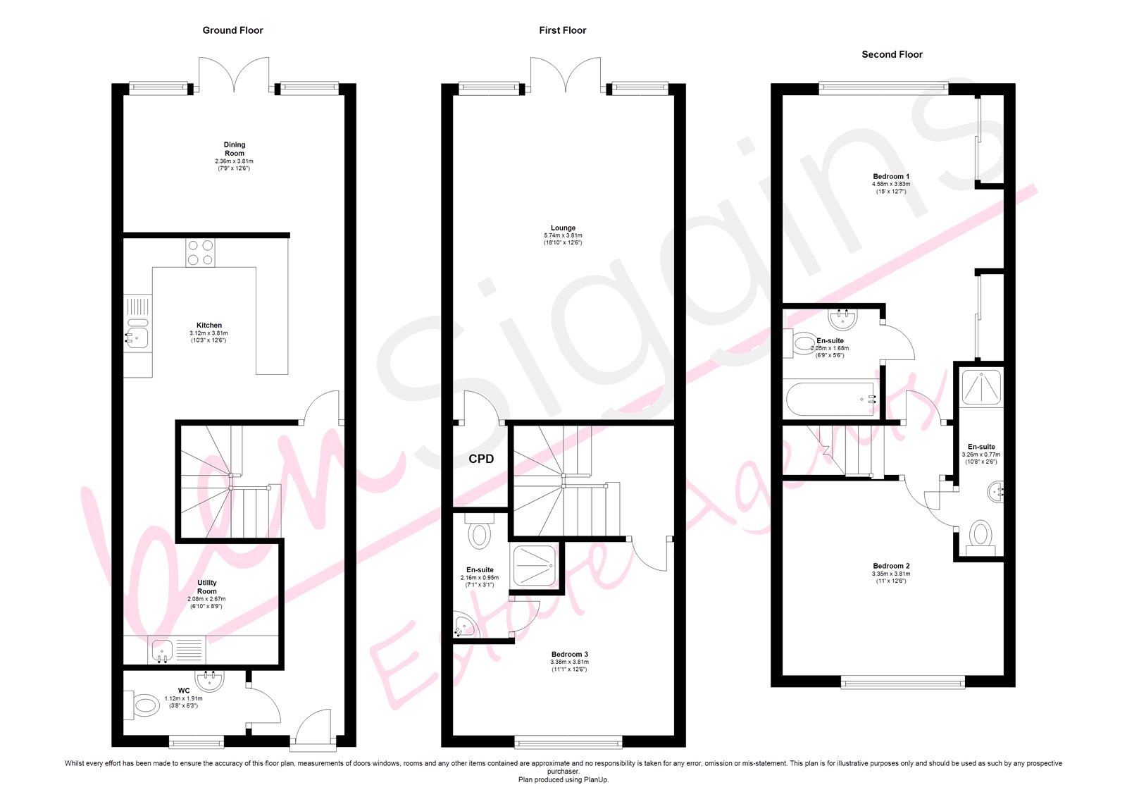 3 Bedrooms Terraced house for sale in Waterside Gate, St Peters Street, Maidstone, Kent ME16