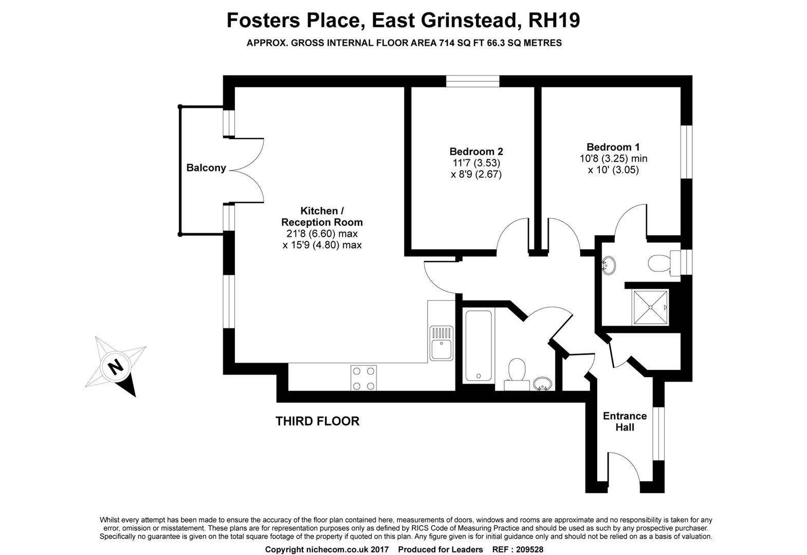 2 Bedrooms Flat for sale in Fosters Place, East Grinstead RH19