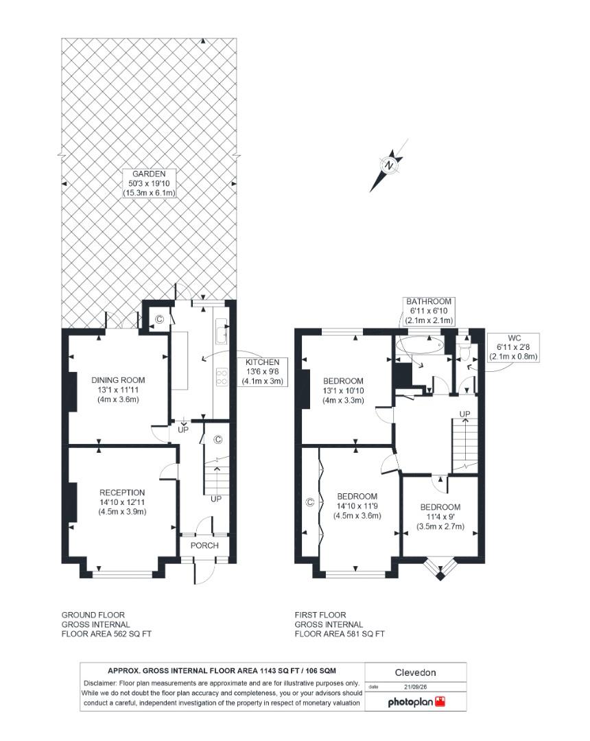 45, Clevedon Road, London floorplan