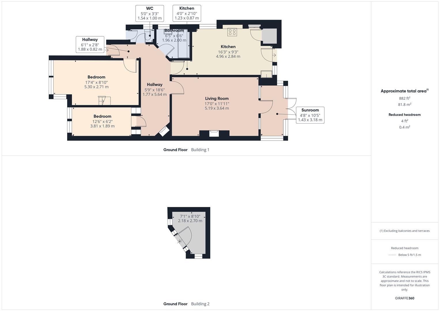 Flat 1, 20, York Avenue, Hove floorplan