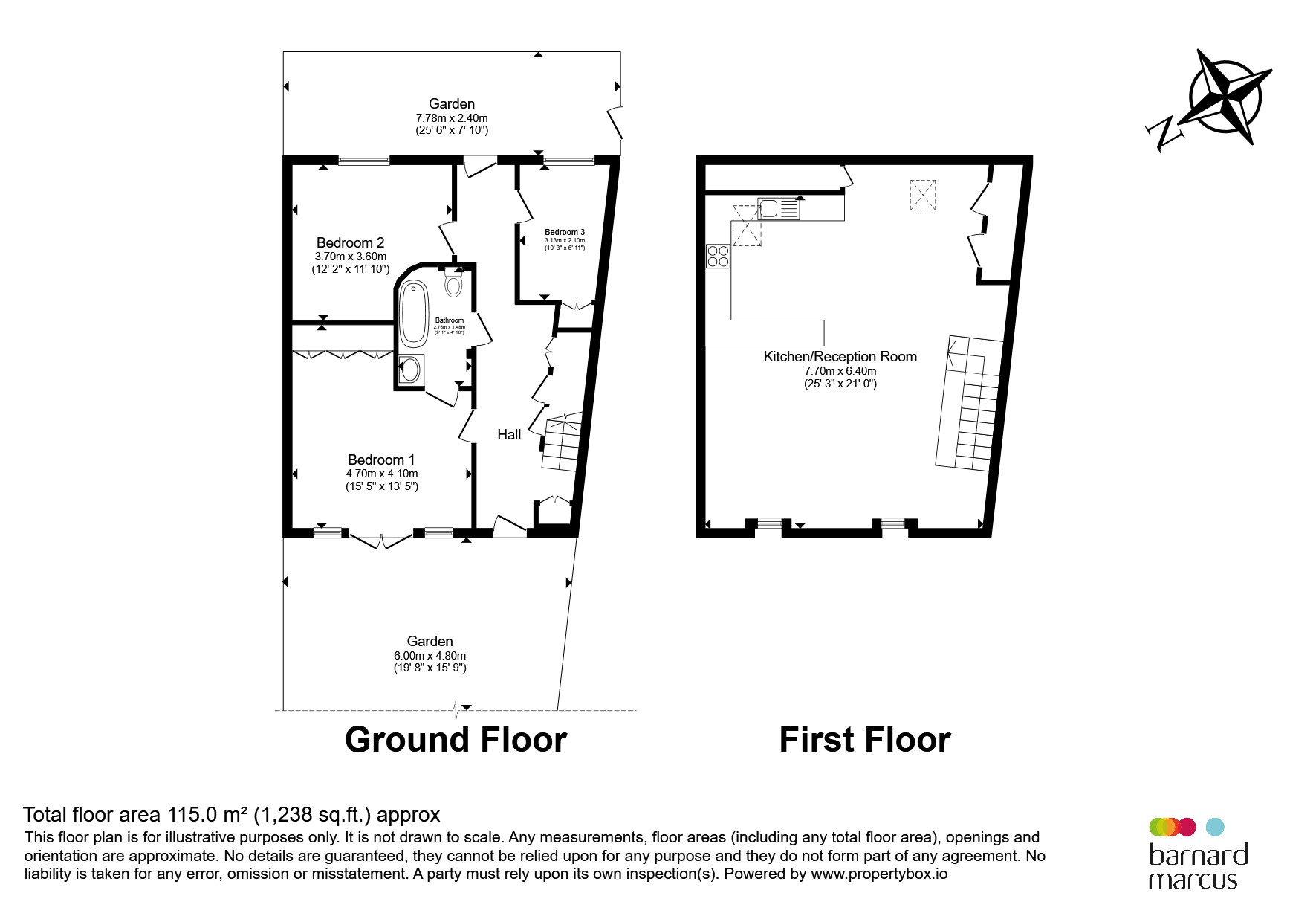 1, Barn Cottages, Church Road, Wallington floorplan