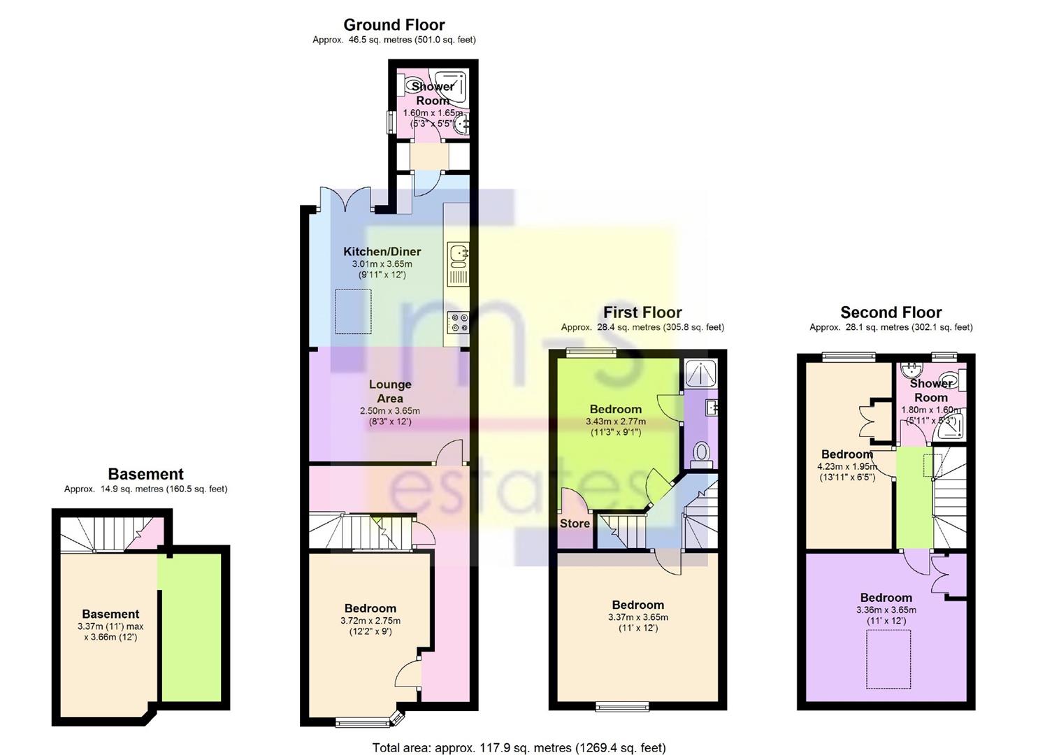 5 Bedrooms Terraced house to rent in Midland Avenue, Lenton, Nottingham NG7