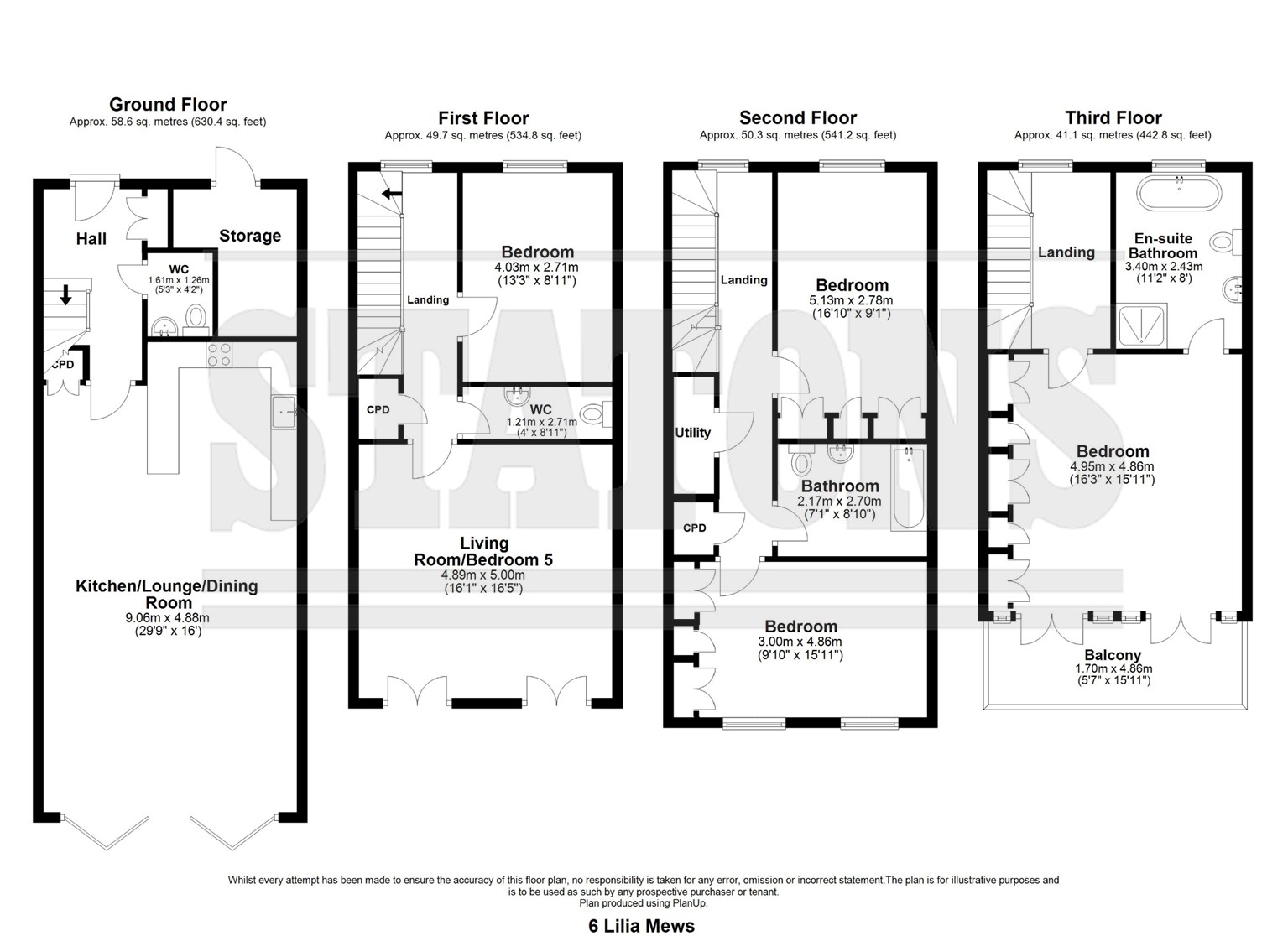 6,, Lilia Mews, Whetstone floorplan