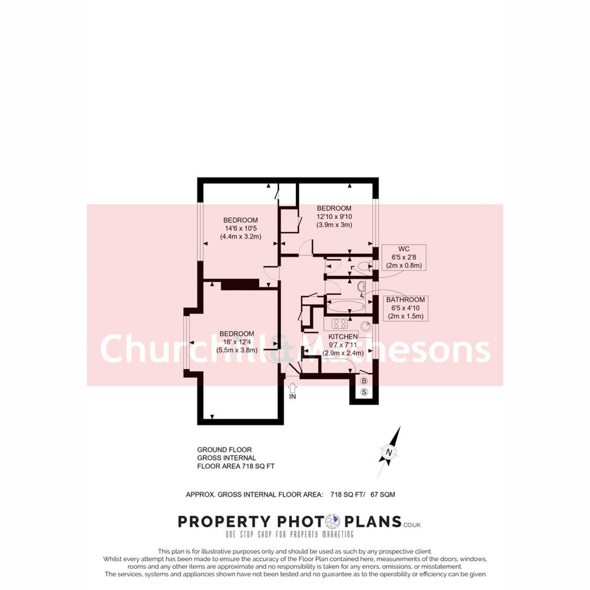 Flat 8, Elmwood House, 46-48 All Souls Avenue, Kensal Rise floorplan