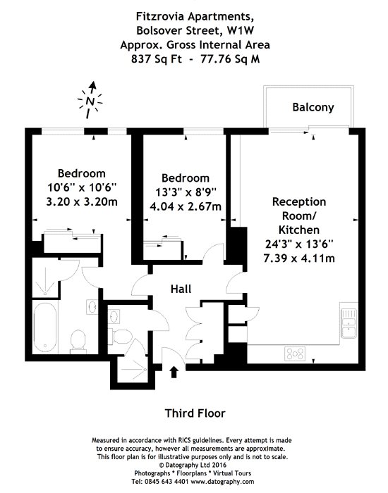 Fitzrovia Apartments,, Bolsover Street, London floorplan