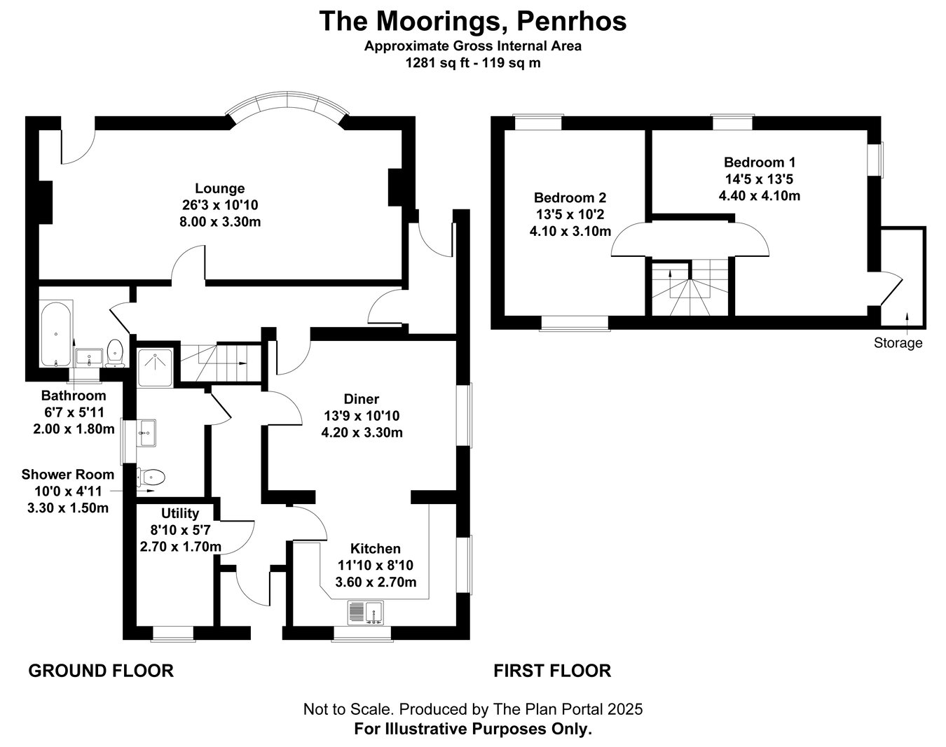 The Moorings, Pwllheli floorplan