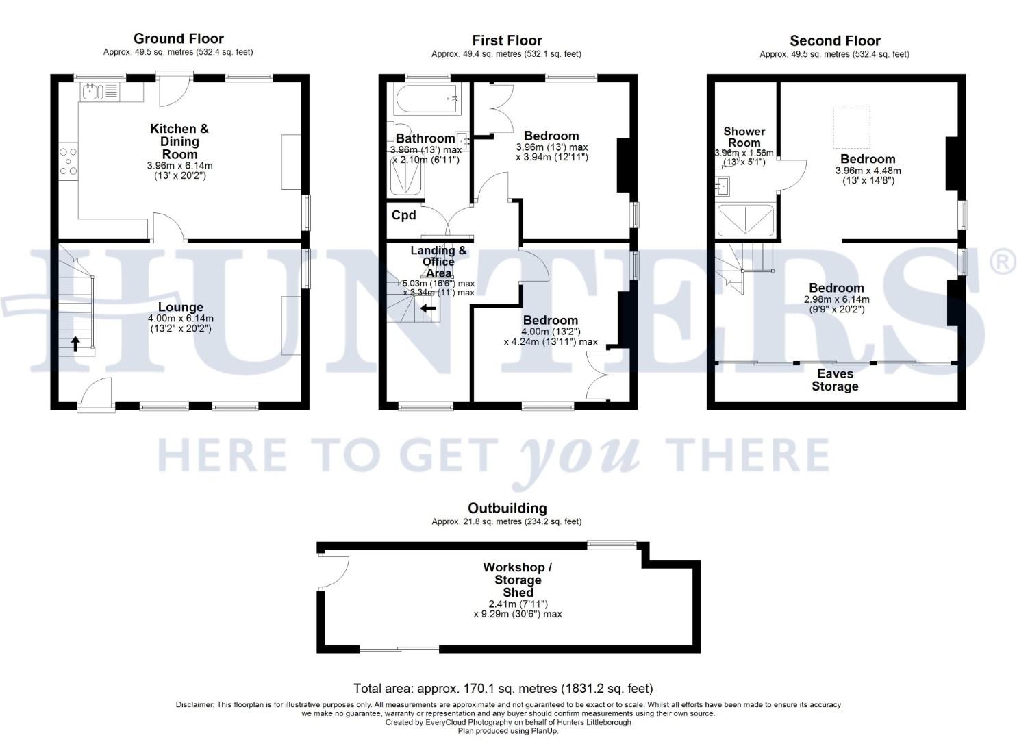 1-2, Spring Bottom, Todmorden floorplan