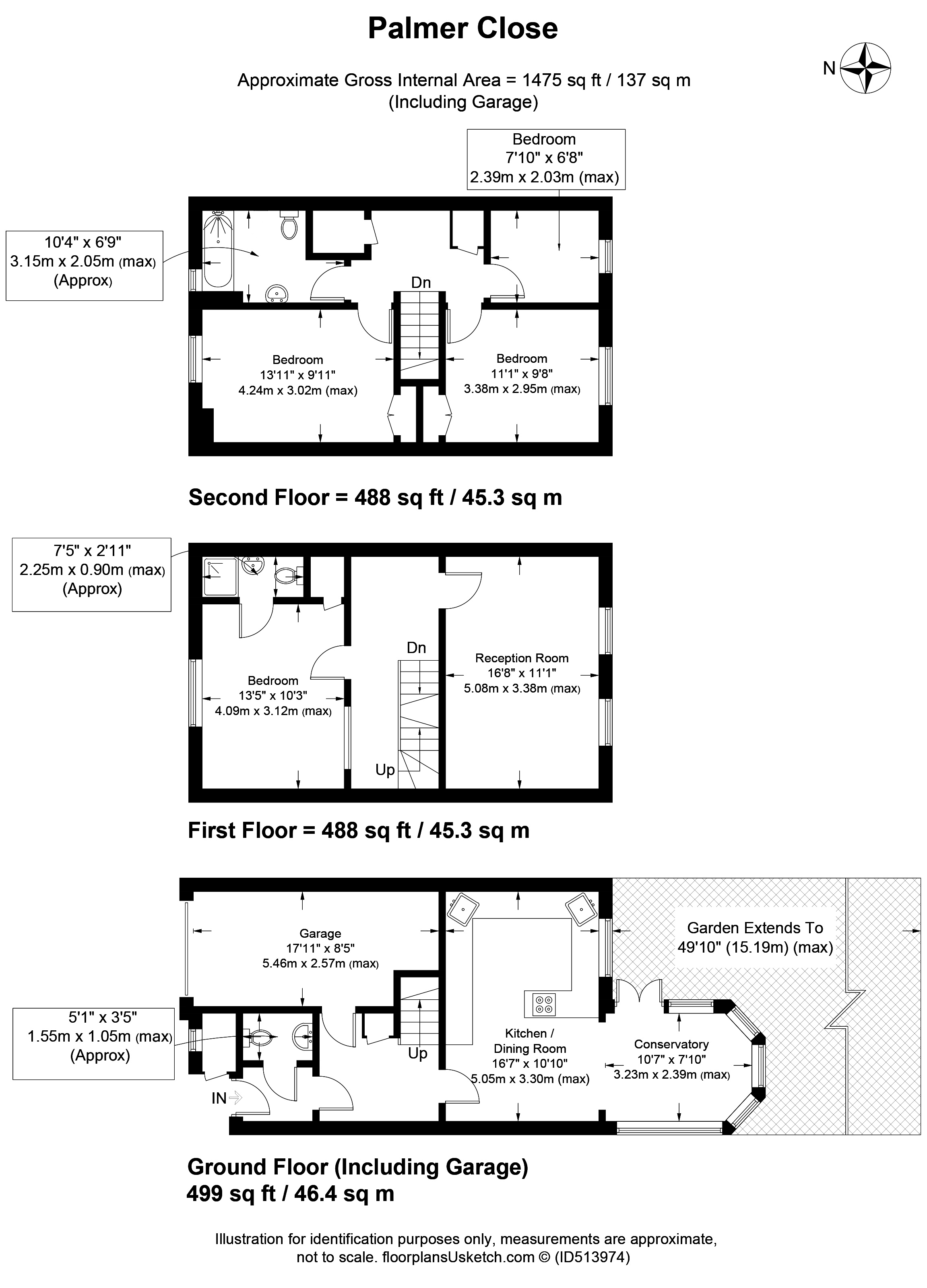 4 Bedrooms Town house for sale in Palmer Close, Redhill RH1