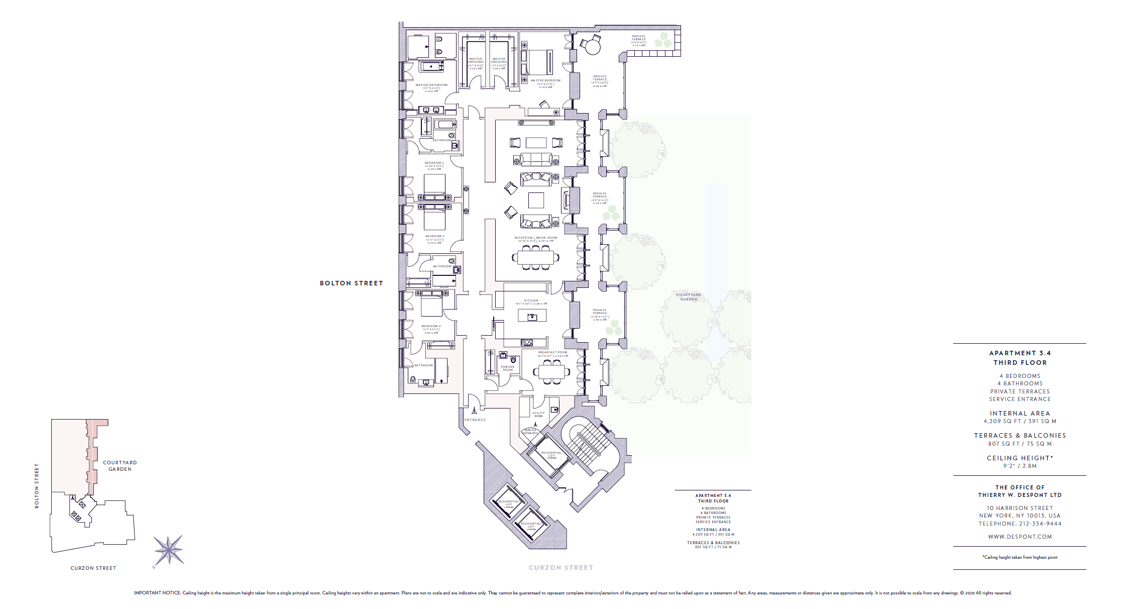 Apartment 3.4,, 60 Curzon, Maayfair floorplan