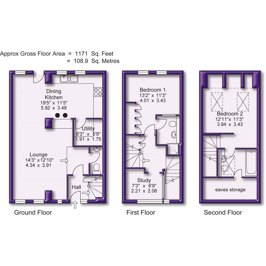 2 Chapel Walk, 38a, Ashfield Road, Altrincham floorplan