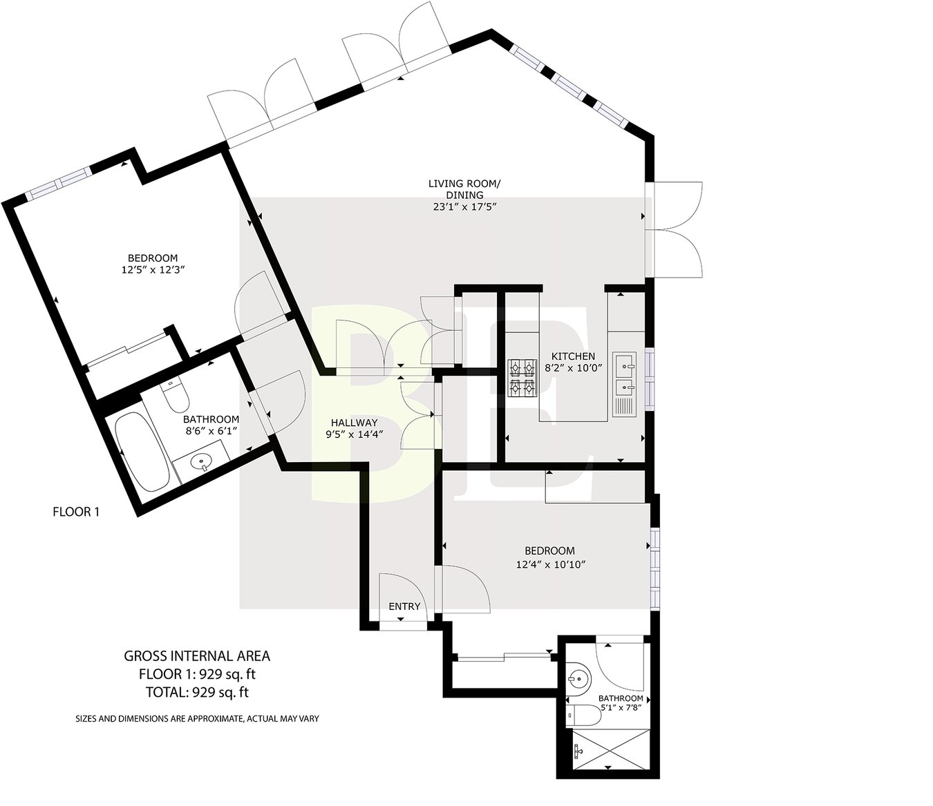 8 Finsbury Apartments, Princes Tower Road, St Saviour floorplan