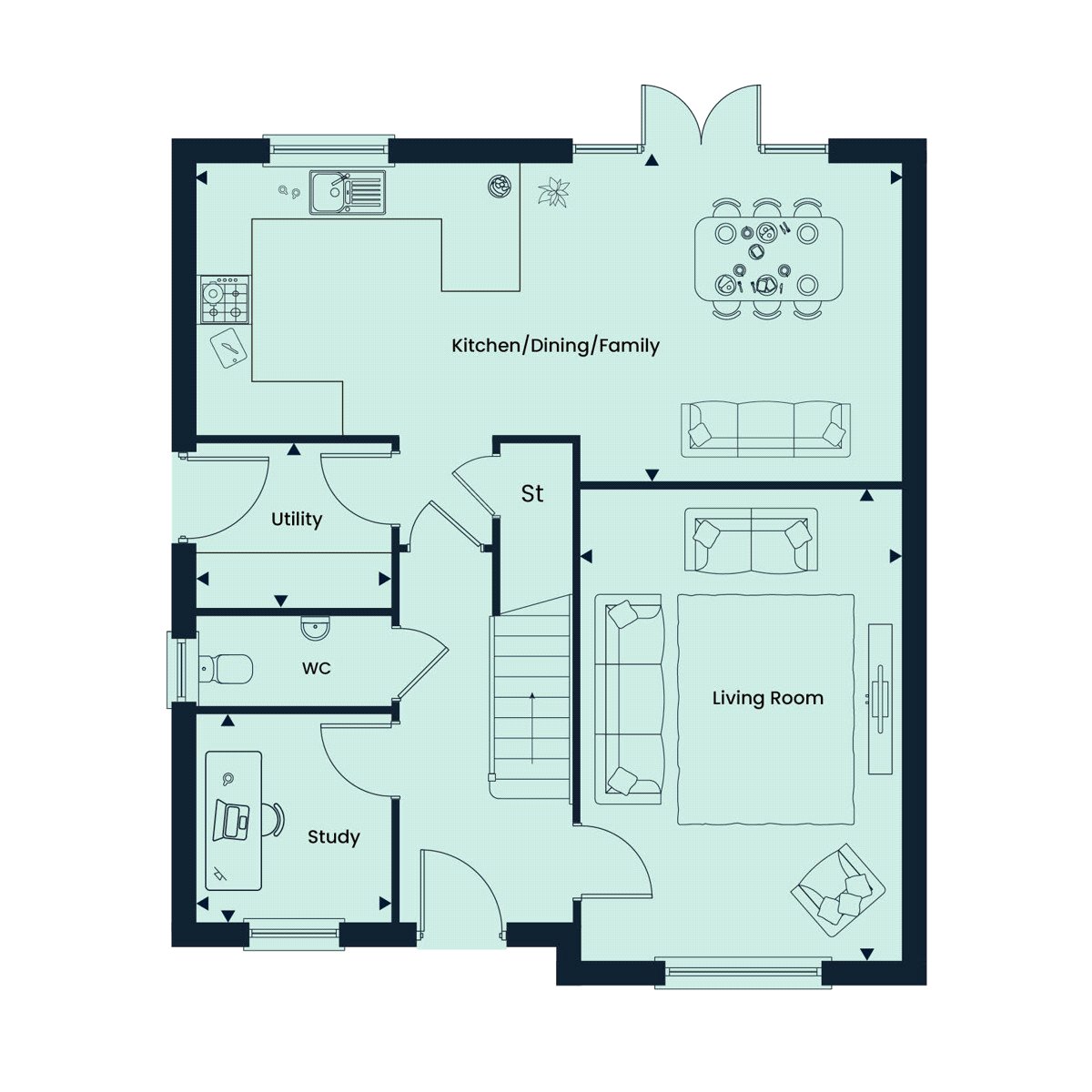 Plot 113, The Selsdon, Cashmere Park, South Molton floorplan