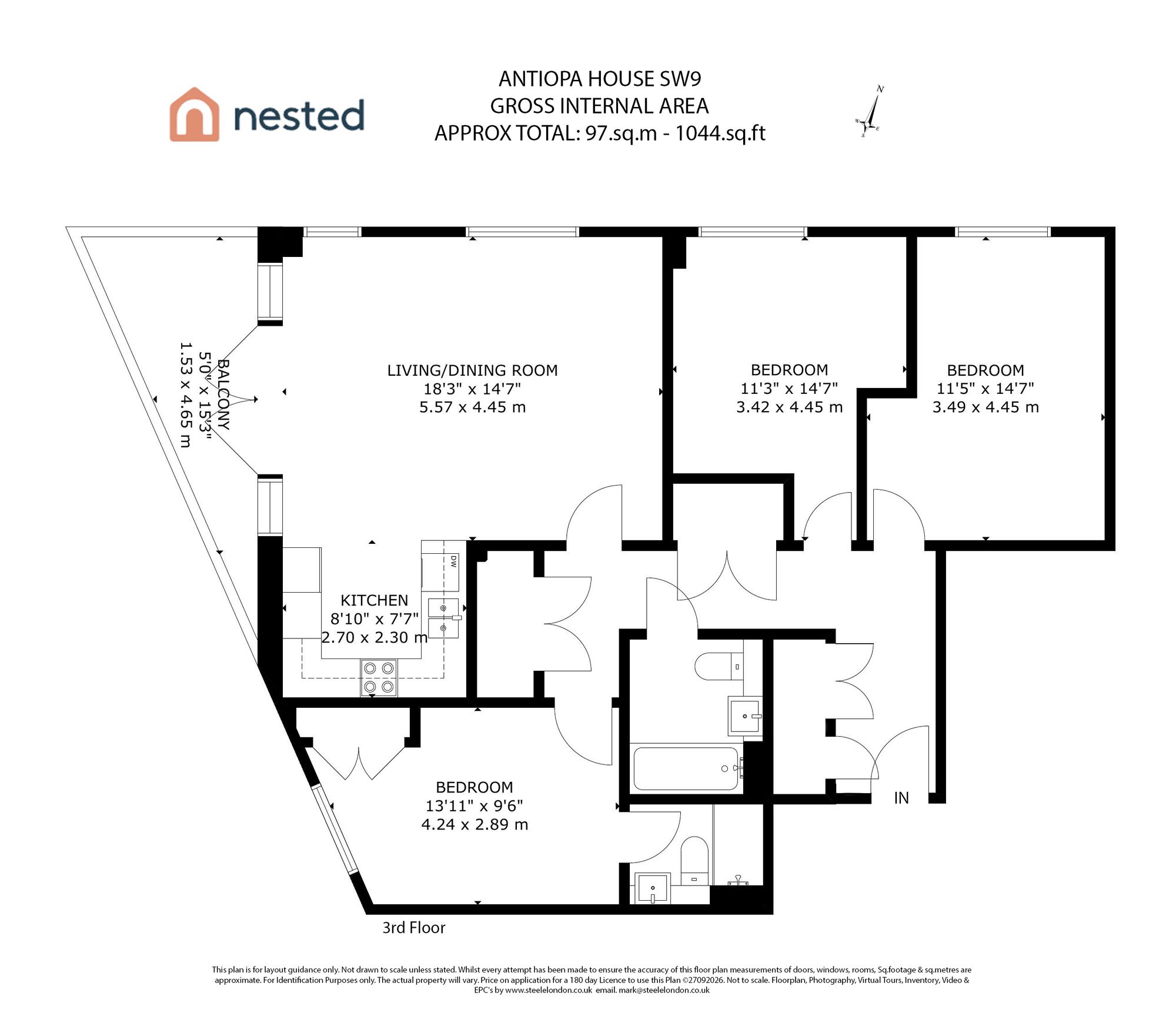 Apt 10, Antiopa House, London floorplan