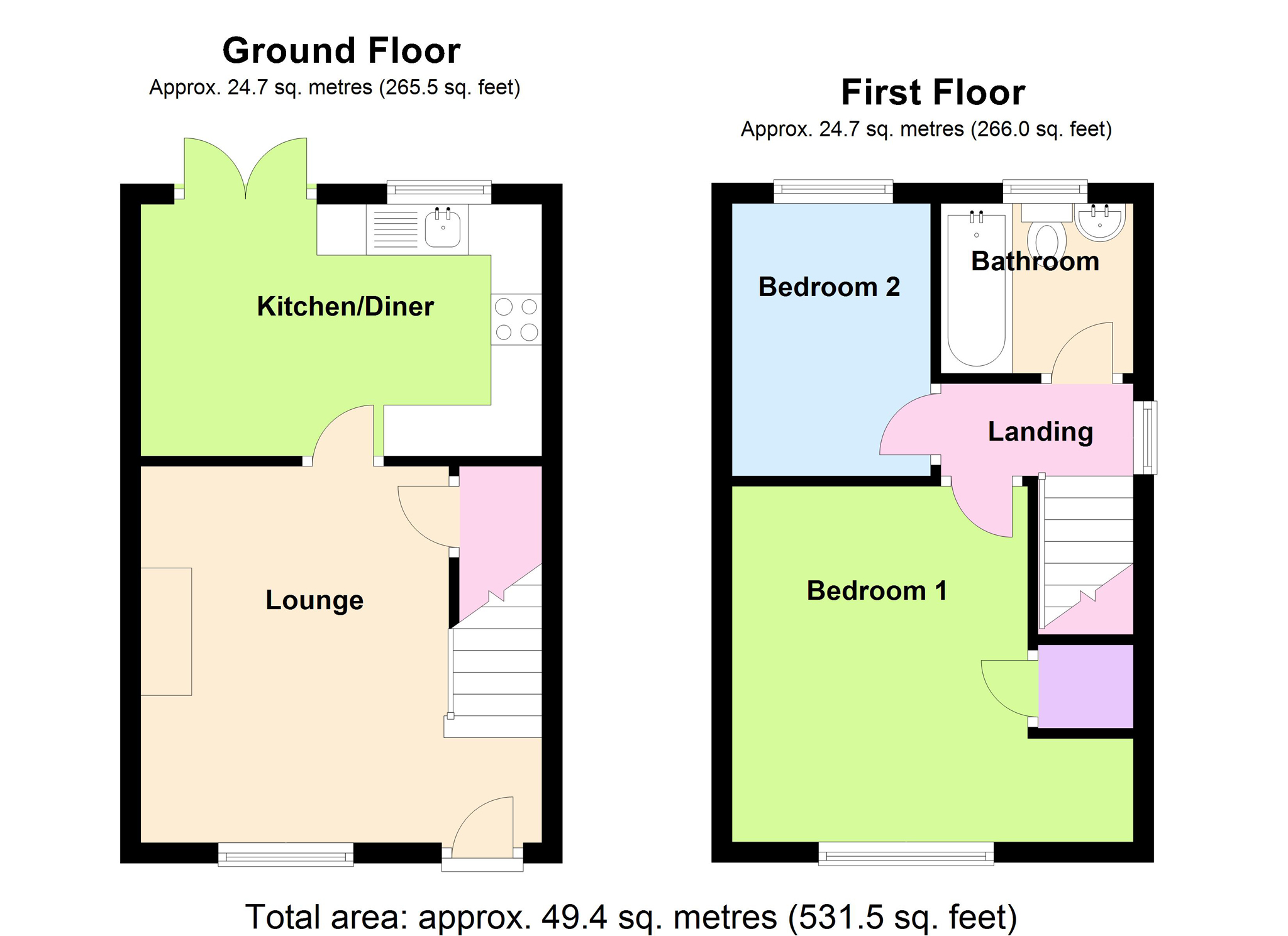 2 Bedrooms End terrace house for sale in Maizebrook, Dewsbury, West Yorkshire WF13