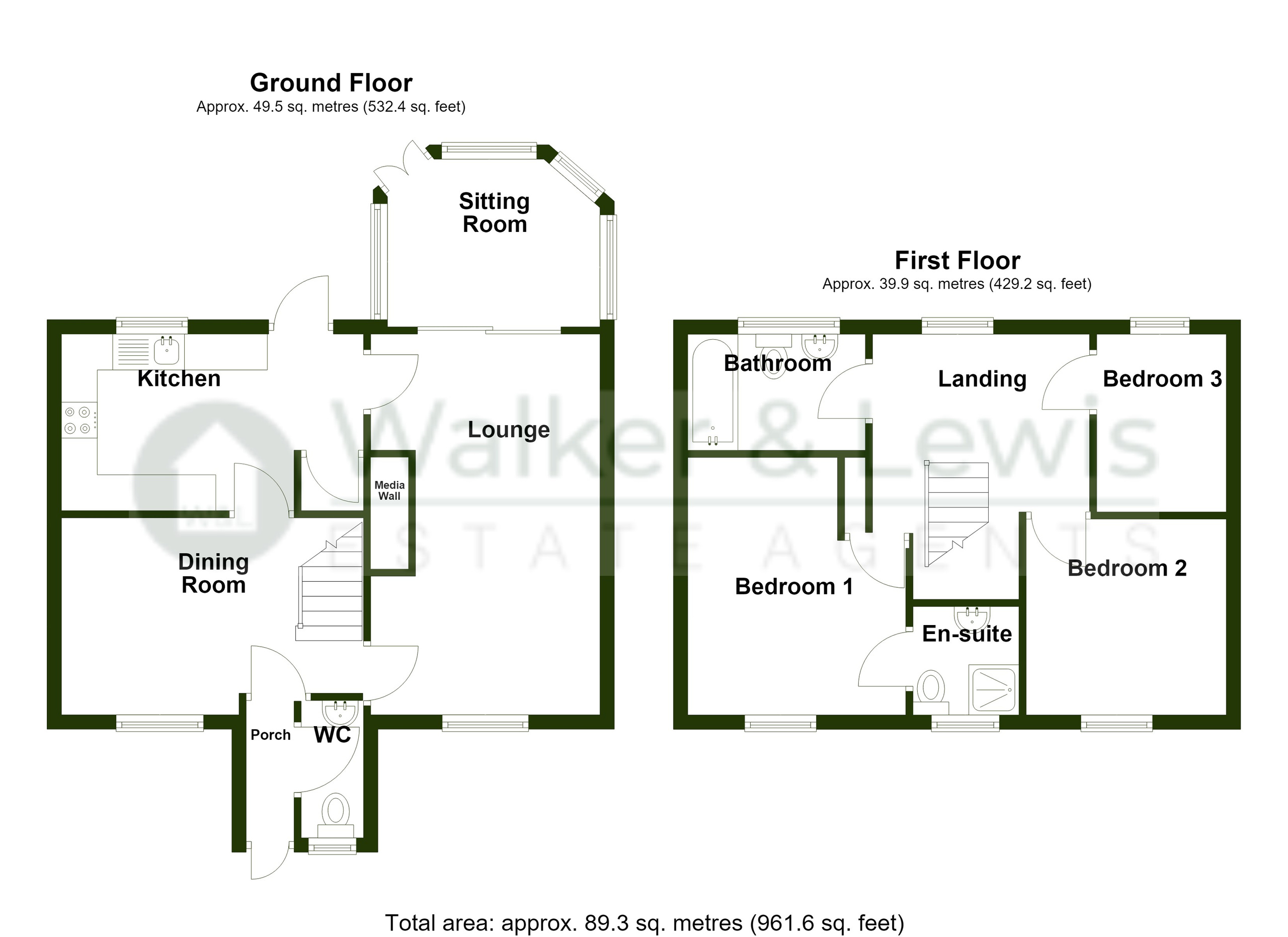 43 Beacon Heights, Merthyr Tydfil floorplan