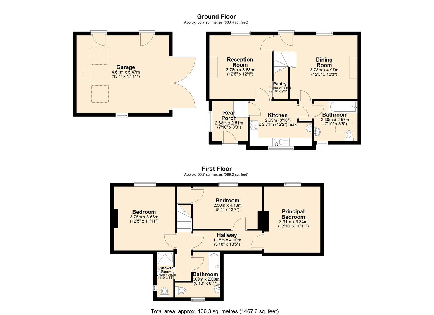 Castle Hill Farmhouse, Baslow Road, Bakewell floorplan