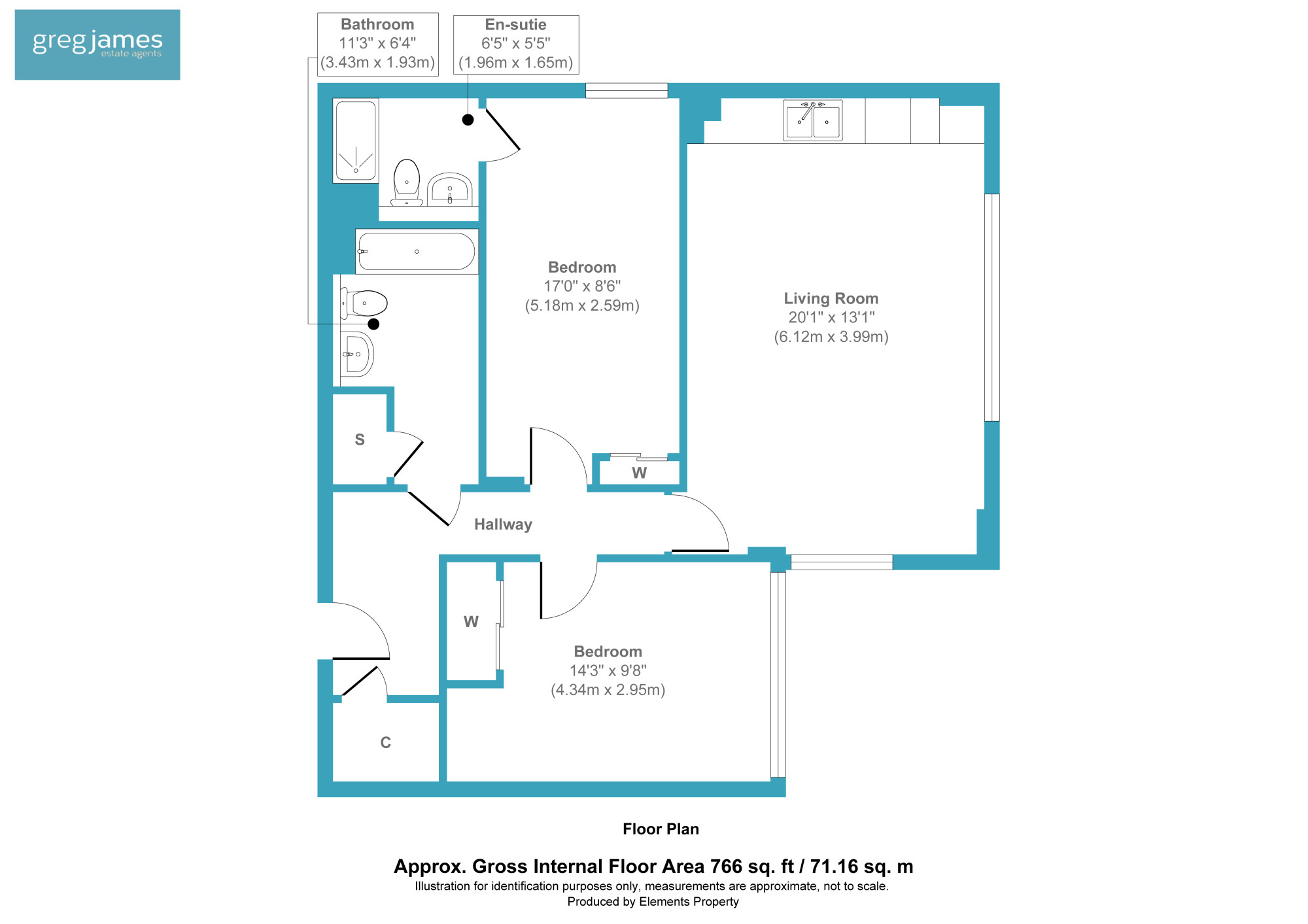 33 Wessex Court, Kestrel Road, Farnborough floorplan