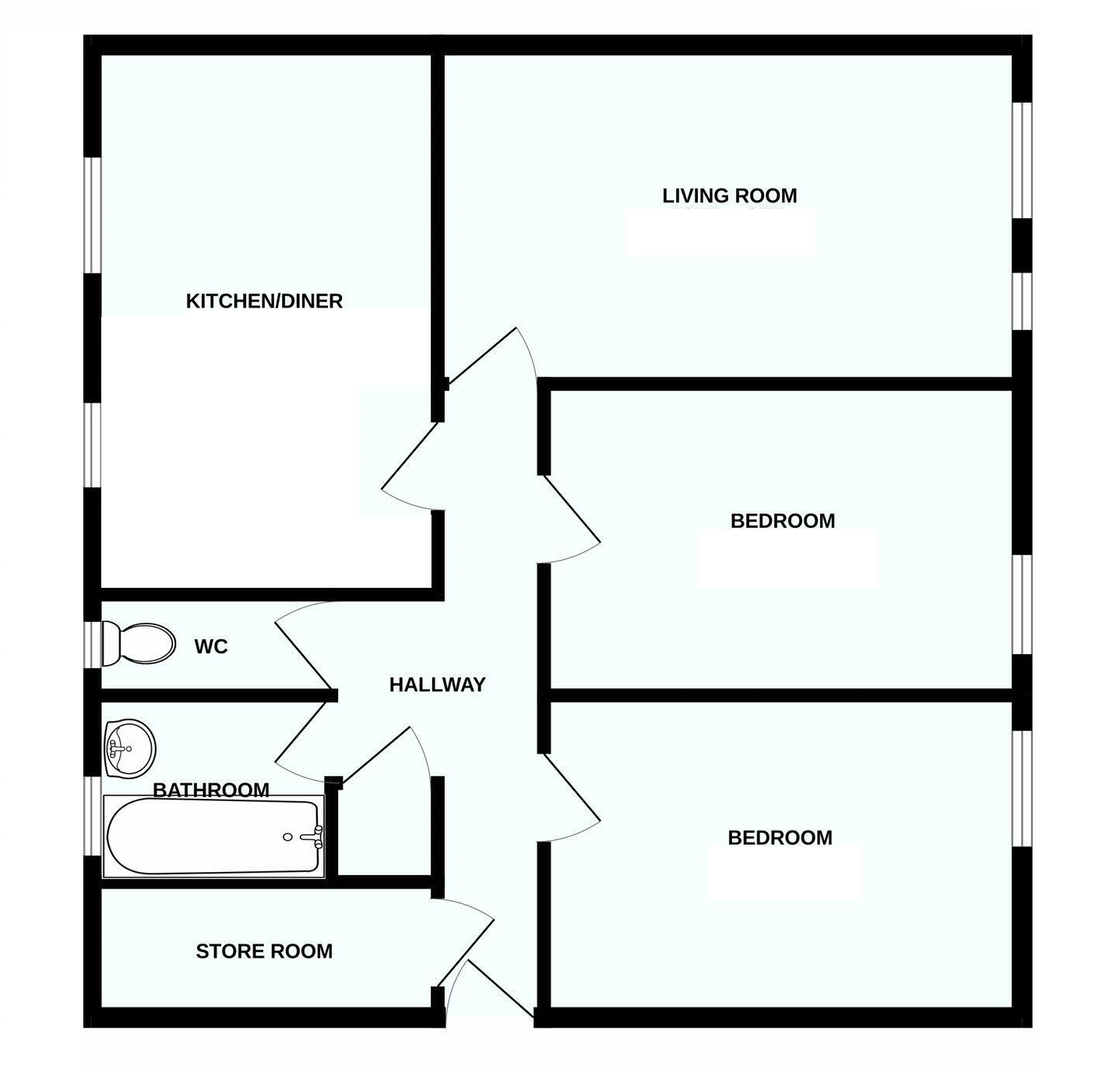 21a, Fullers Court, Exeter floorplan