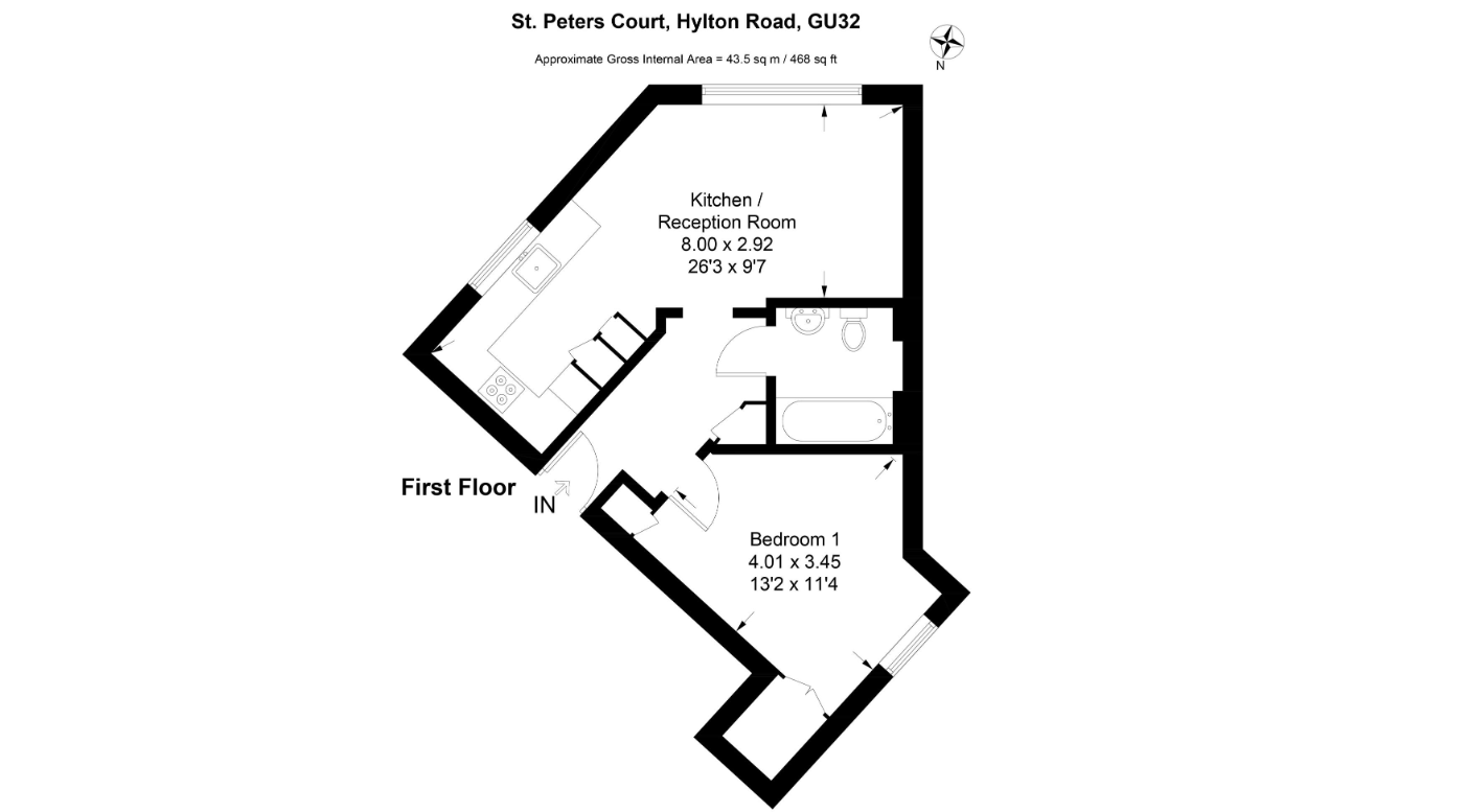 Flat 26, St. Peter's Court,, Hylton Road, Petersfield floorplan