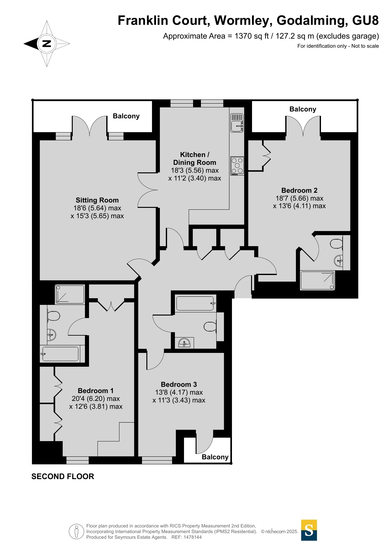 57, Franklin Court, Godalming floorplan