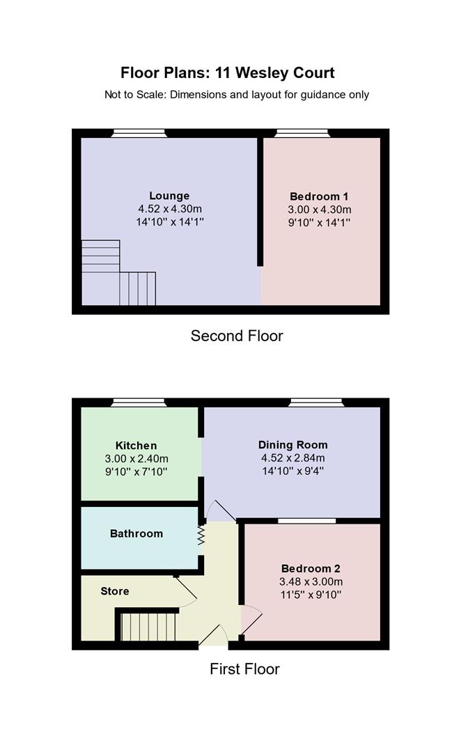 Flat 11, Wesley Court, Church Road, Workington floorplan