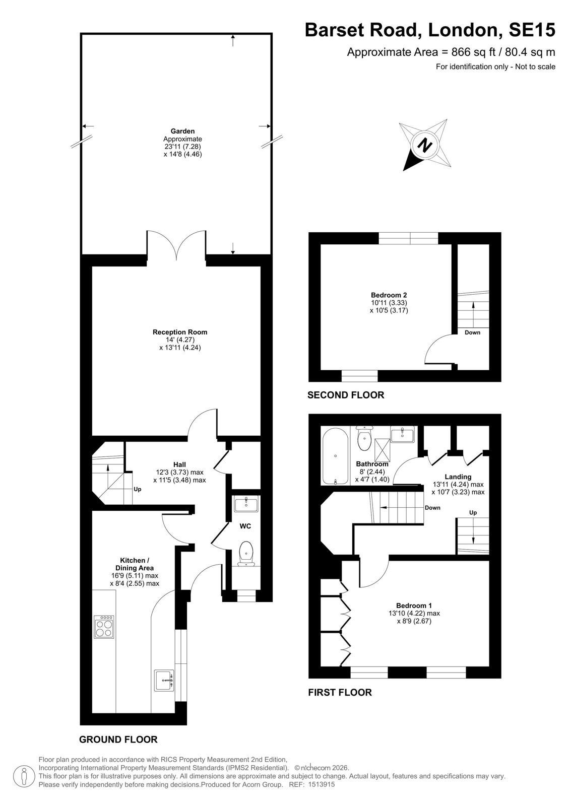 161, Barset Road, London floorplan