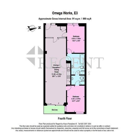 4, Unit 98 Omega Works, Roach Road, London floorplan