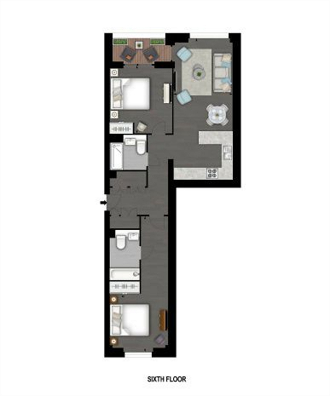 2 Bedrooms Flat to rent in Ponton Road, The Residence, London SW11