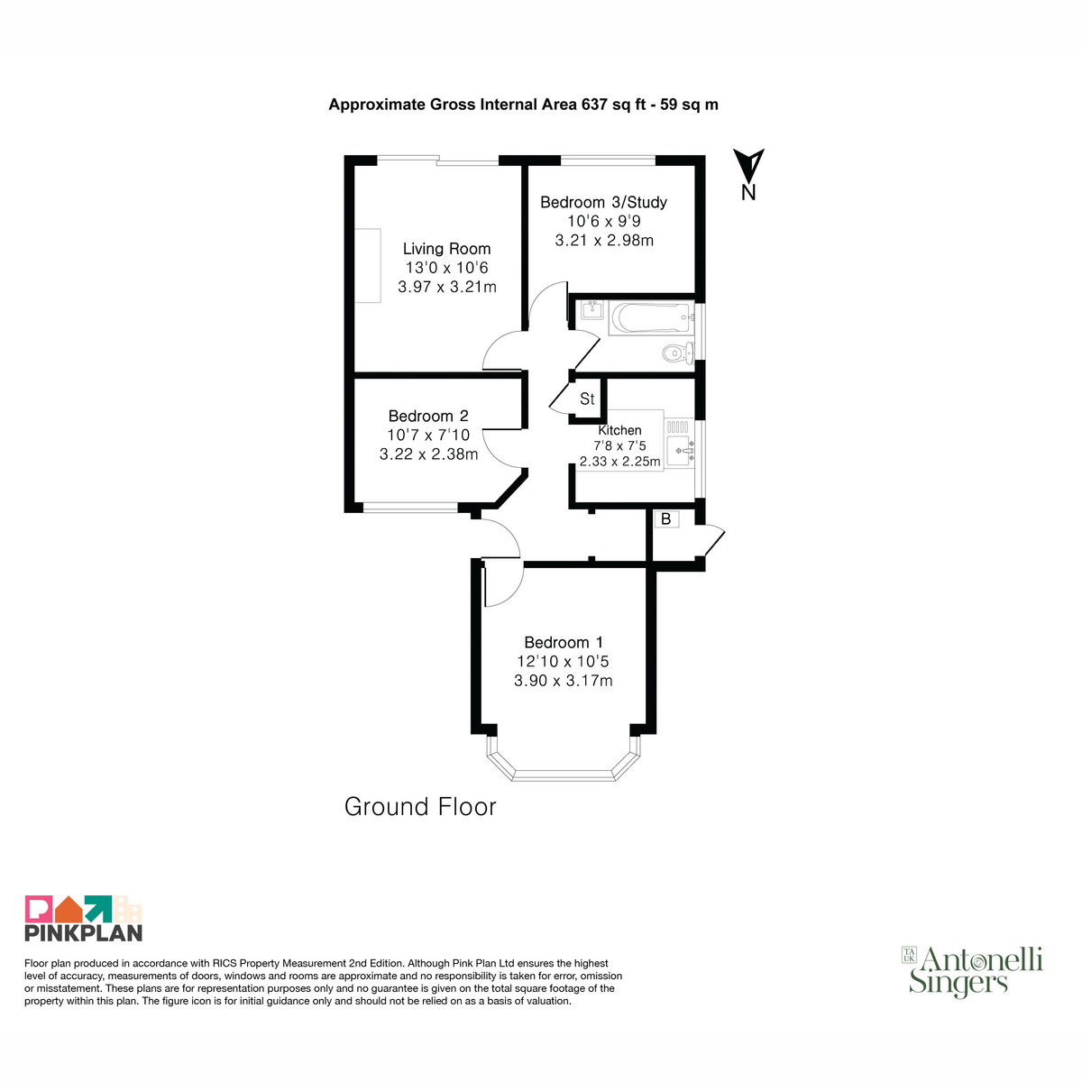 3, Betchworth Close, Sutton floorplan