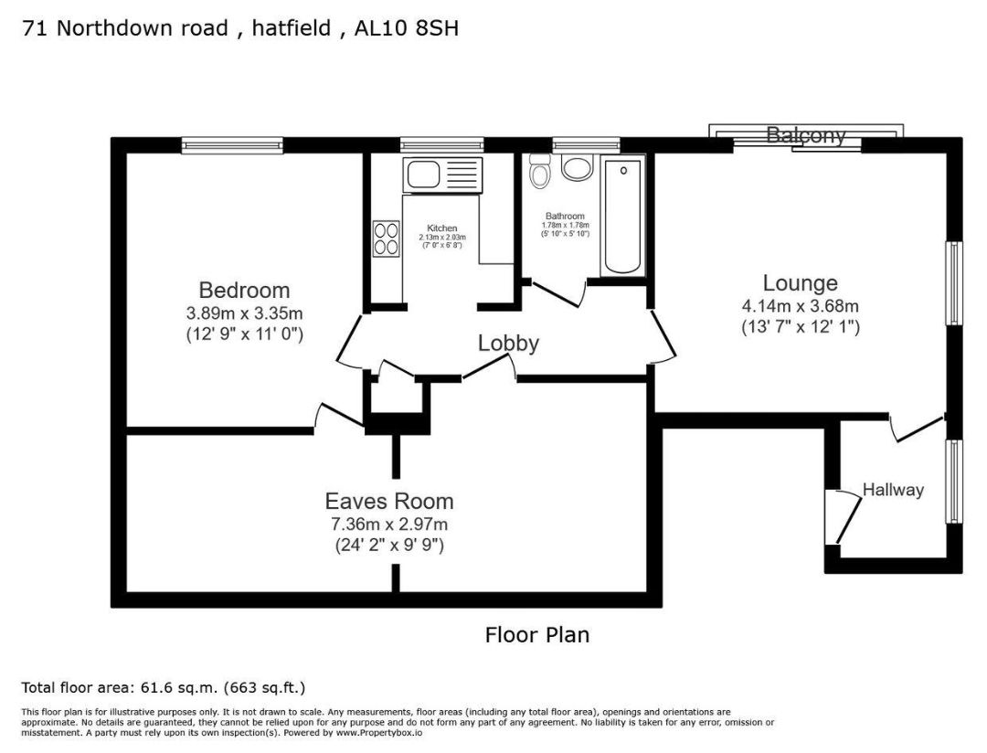 71 Northdown Road, Hatfield floorplan